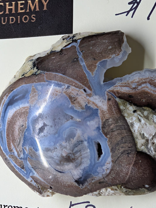 Chalcedony Geode Cabochon - Dugway, Utah - Handmade