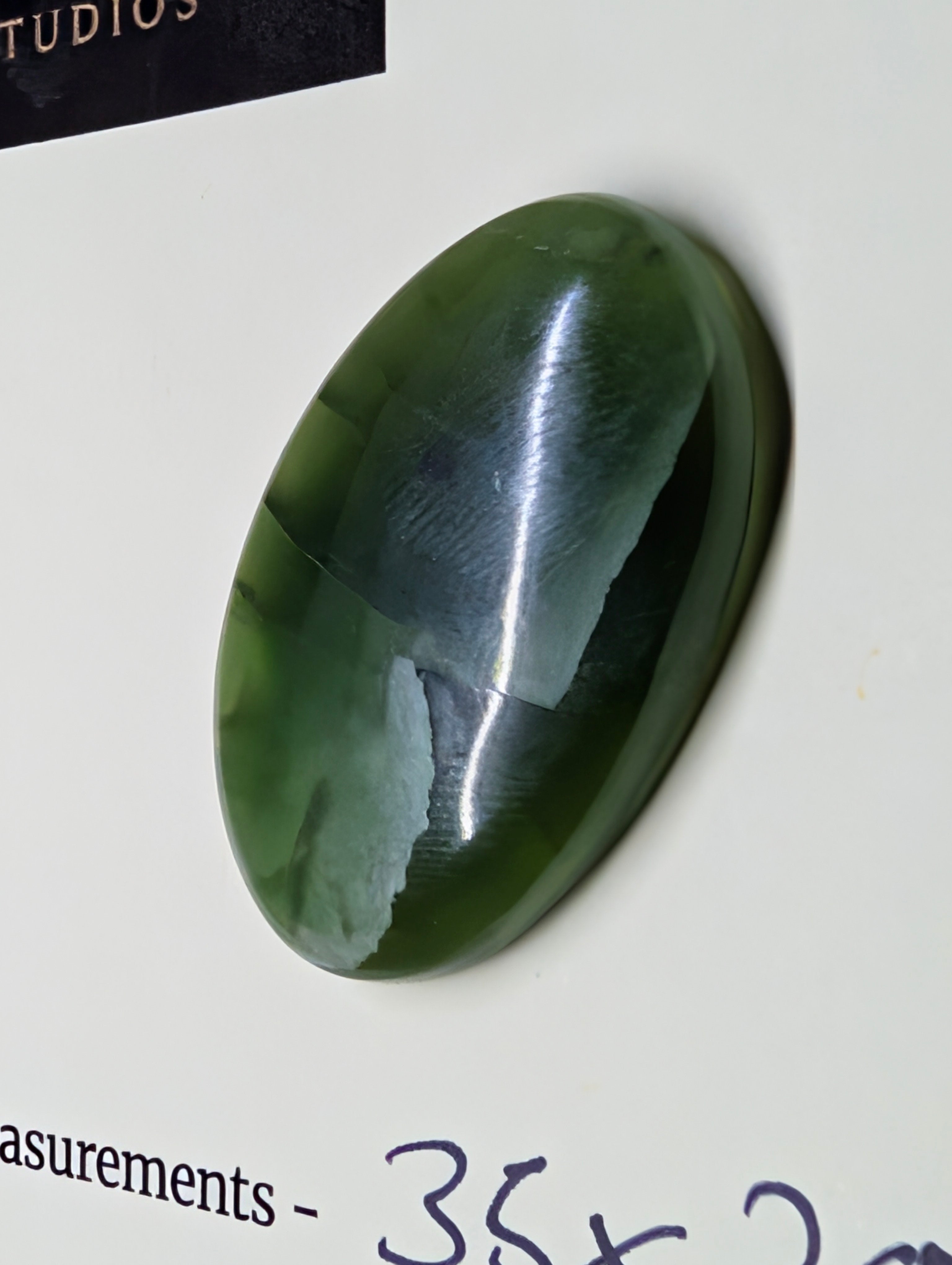 Vesuvianite cabochon by Sacred Alchemy Studios