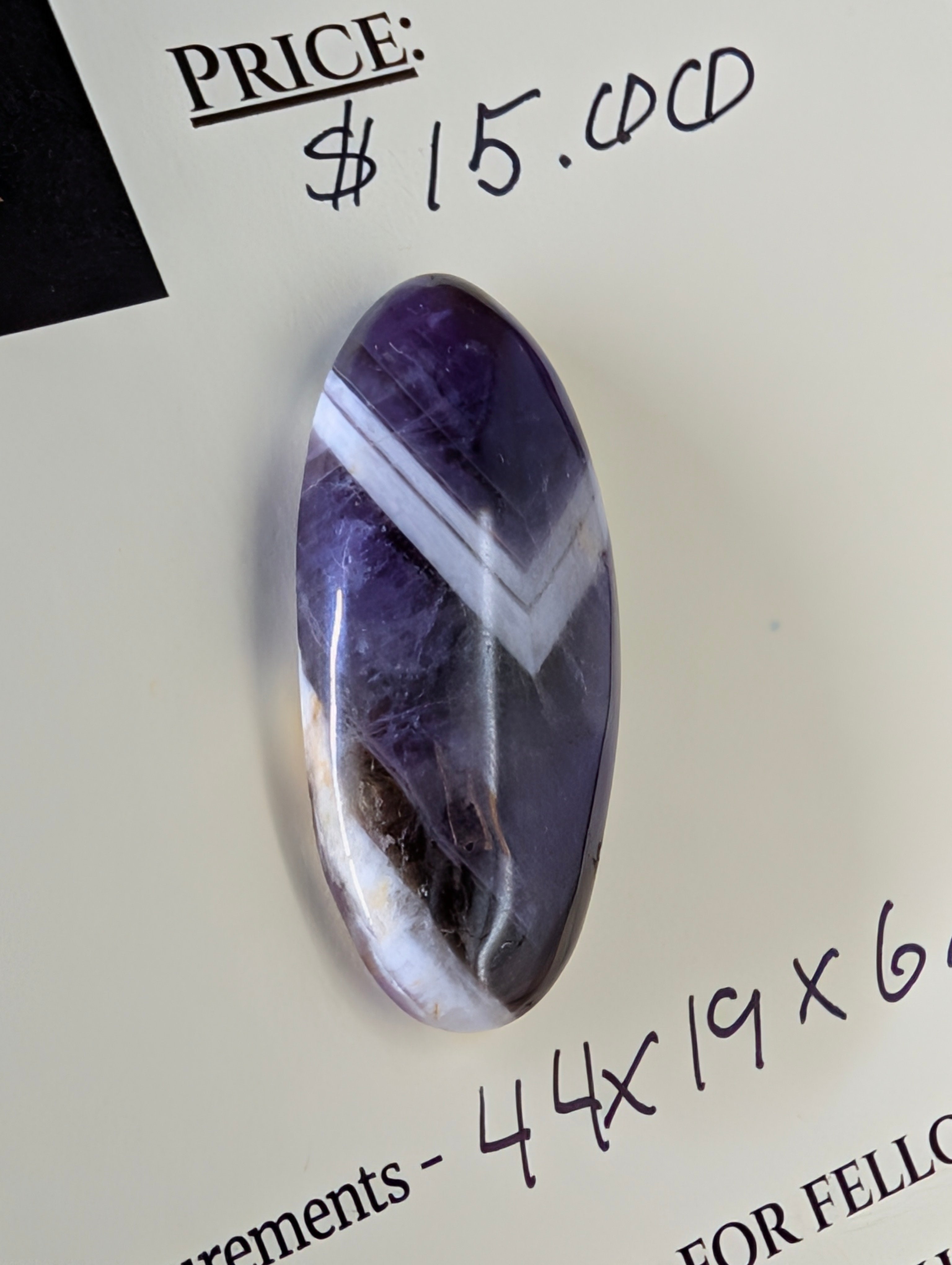 Amethyst - Chevron Amethyst - Rwanda - Cabochon - Distinctive Banding by Sacred Alchemy Studios