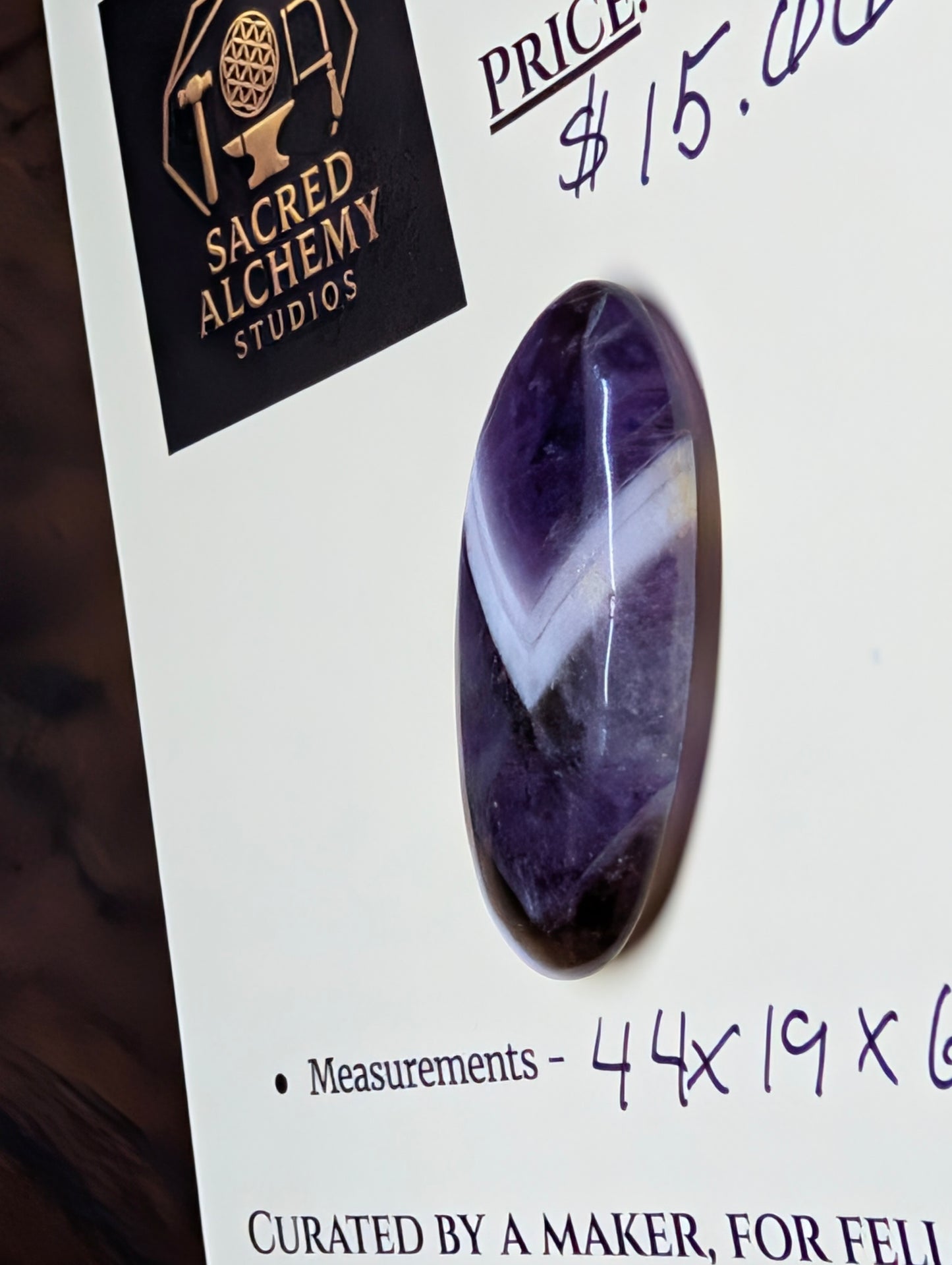 Amethyst - Chevron Amethyst - Rwanda - Cabochon - Distinctive Banding