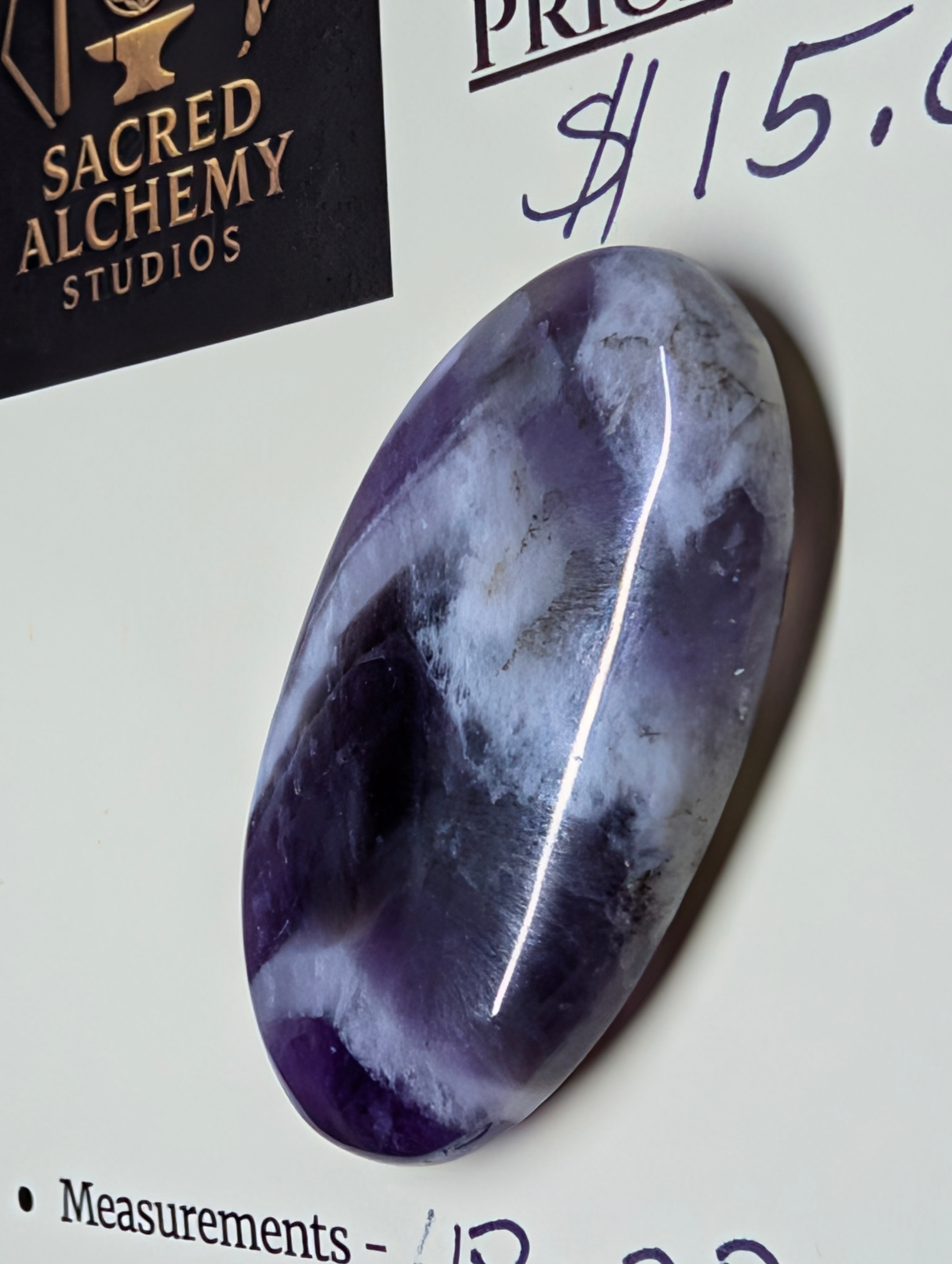 Amethyst - Chevron Amethyst - Rwanda - Cabochon - Distinctive Banding by Sacred Alchemy Studios