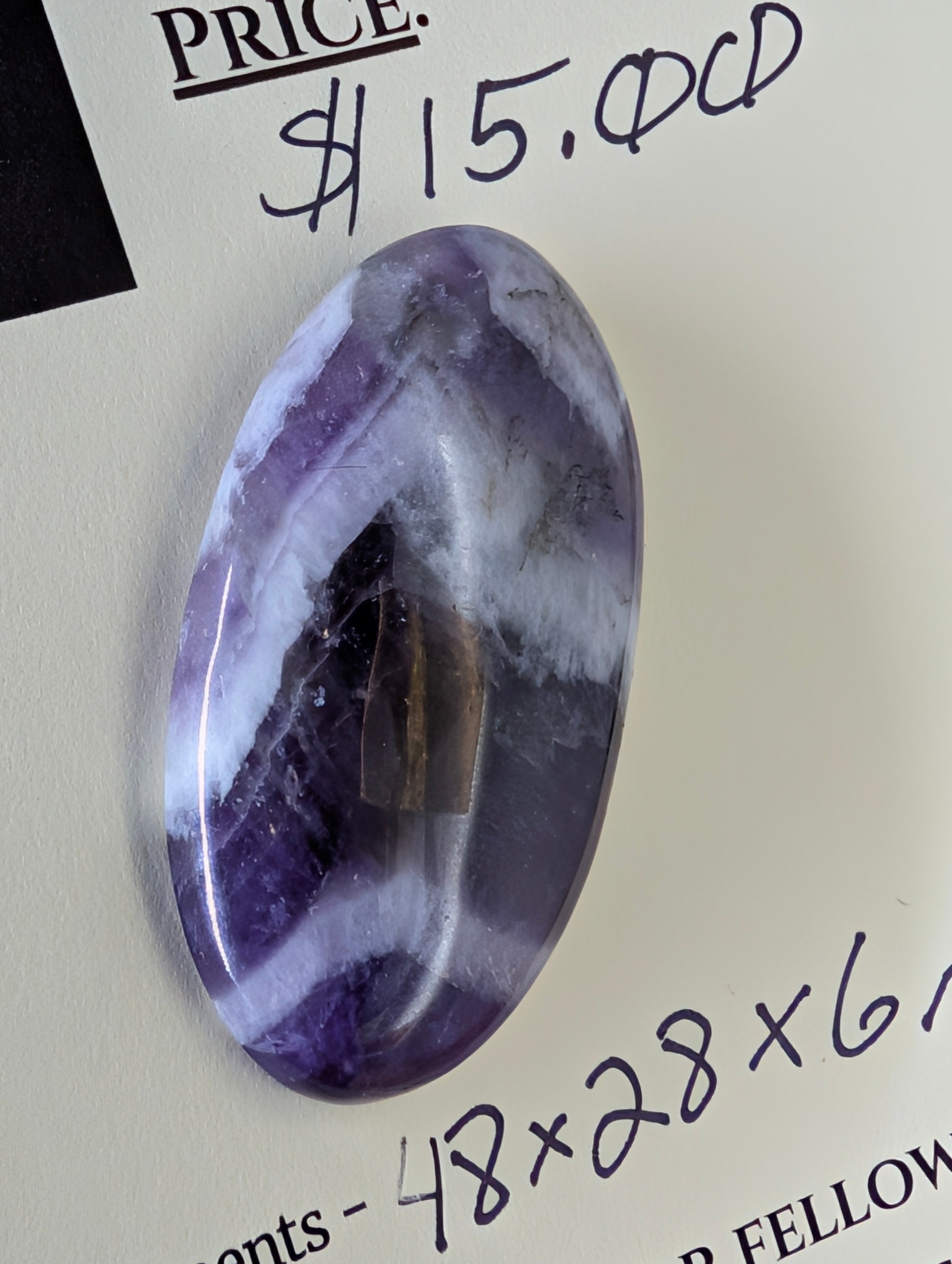 Amethyst - Chevron Amethyst - Rwanda - Cabochon - Distinctive Banding by Sacred Alchemy Studios