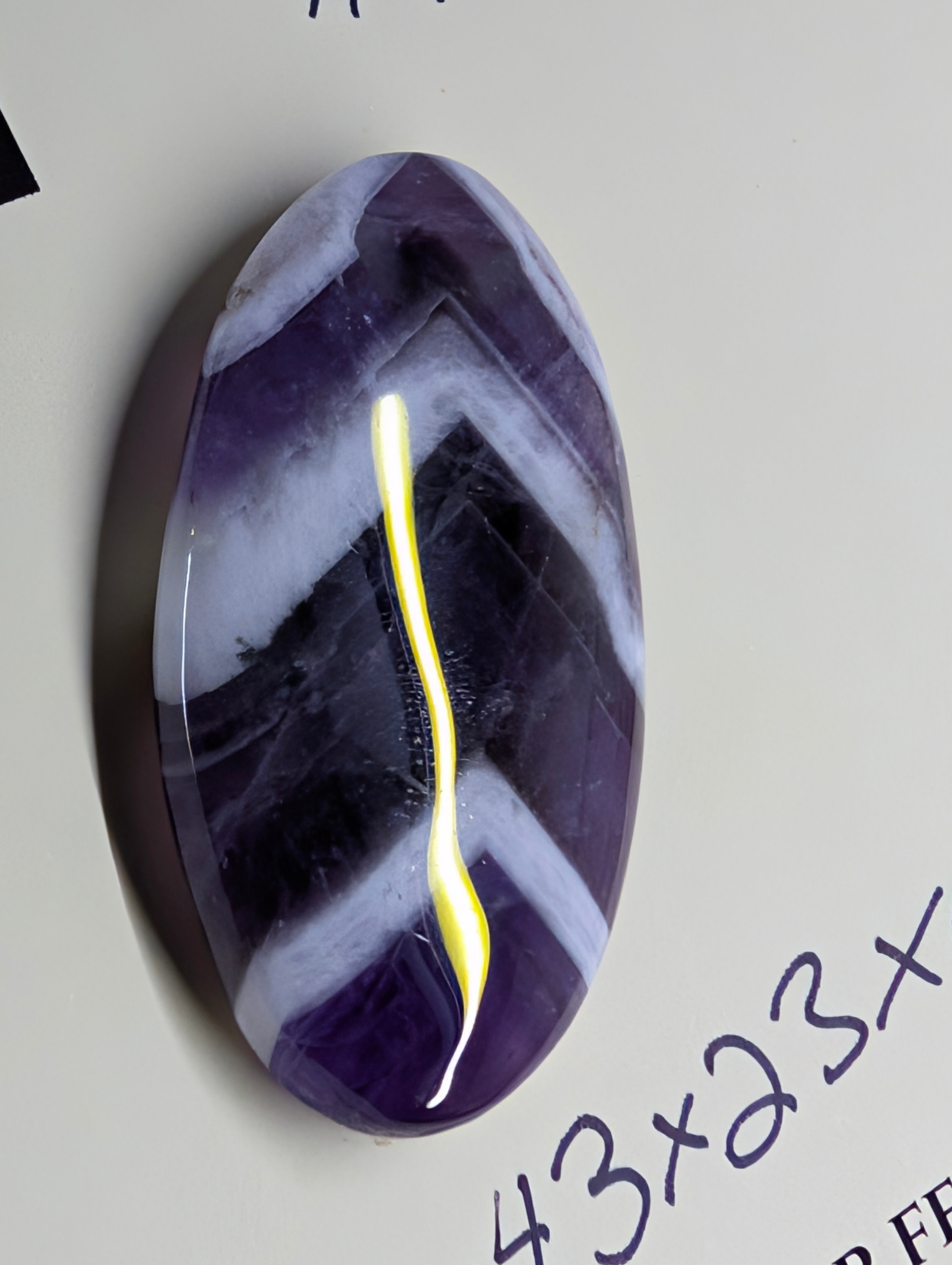 Amethyst - Chevron Amethyst - Rwanda - Cabochon - Distinctive Banding by Sacred Alchemy Studios