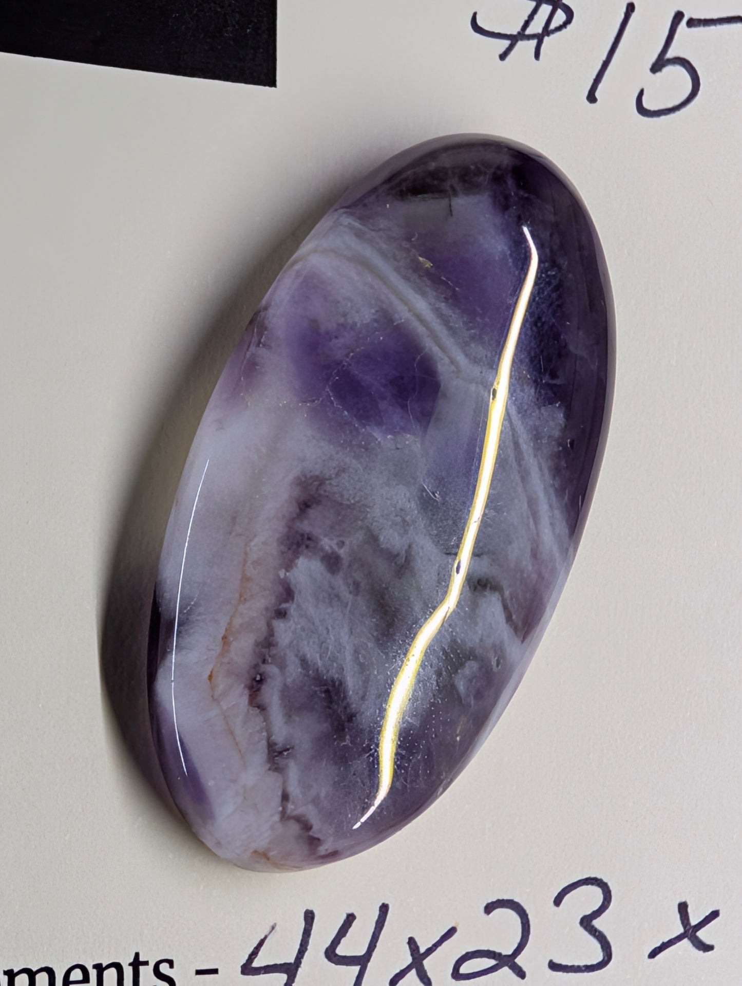 Amethyst - Chevron Amethyst - Rwanda - Cabochon - Distinctive Banding