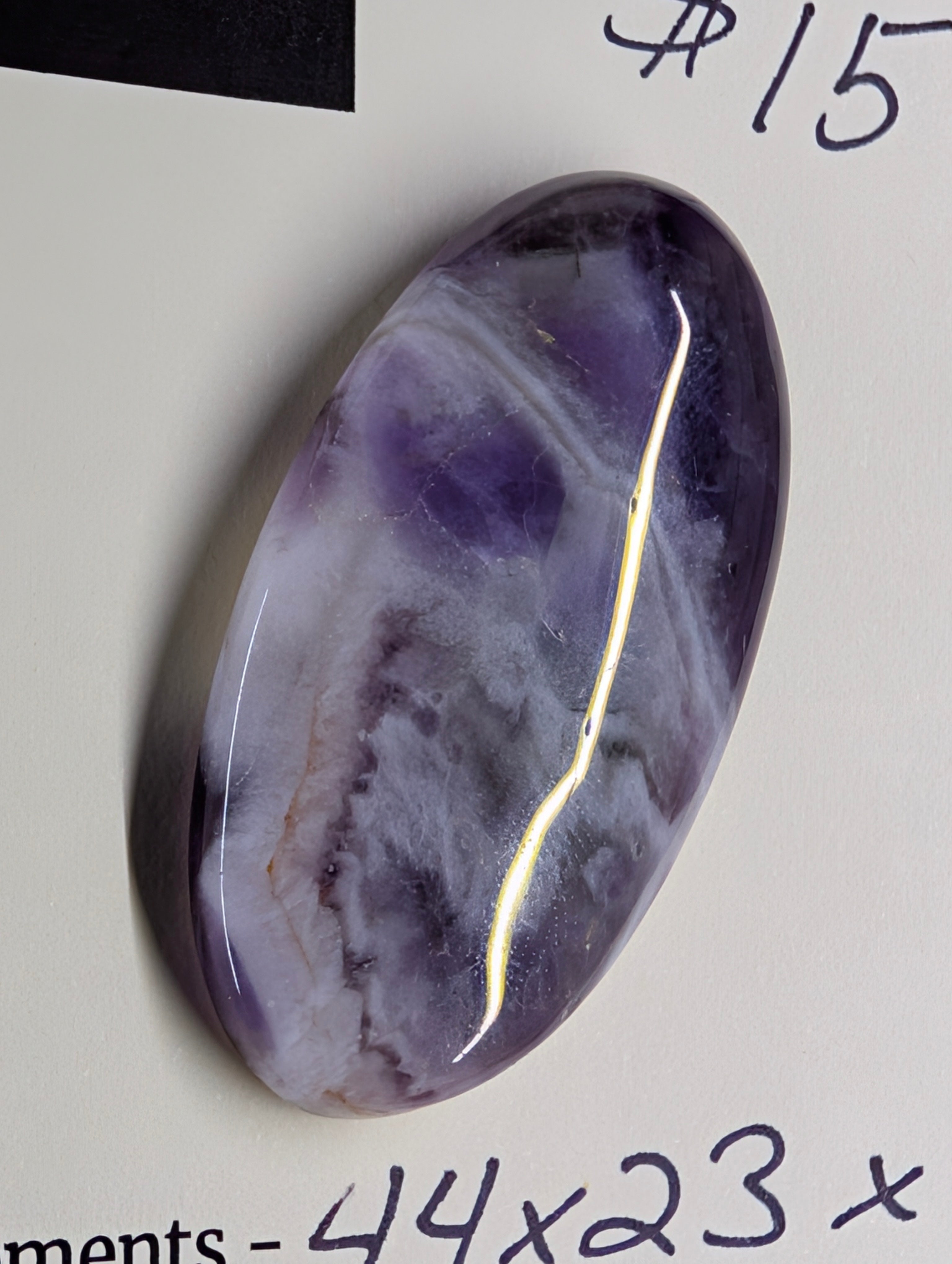Amethyst - Chevron Amethyst - Rwanda - Cabochon - Distinctive Banding by Sacred Alchemy Studios
