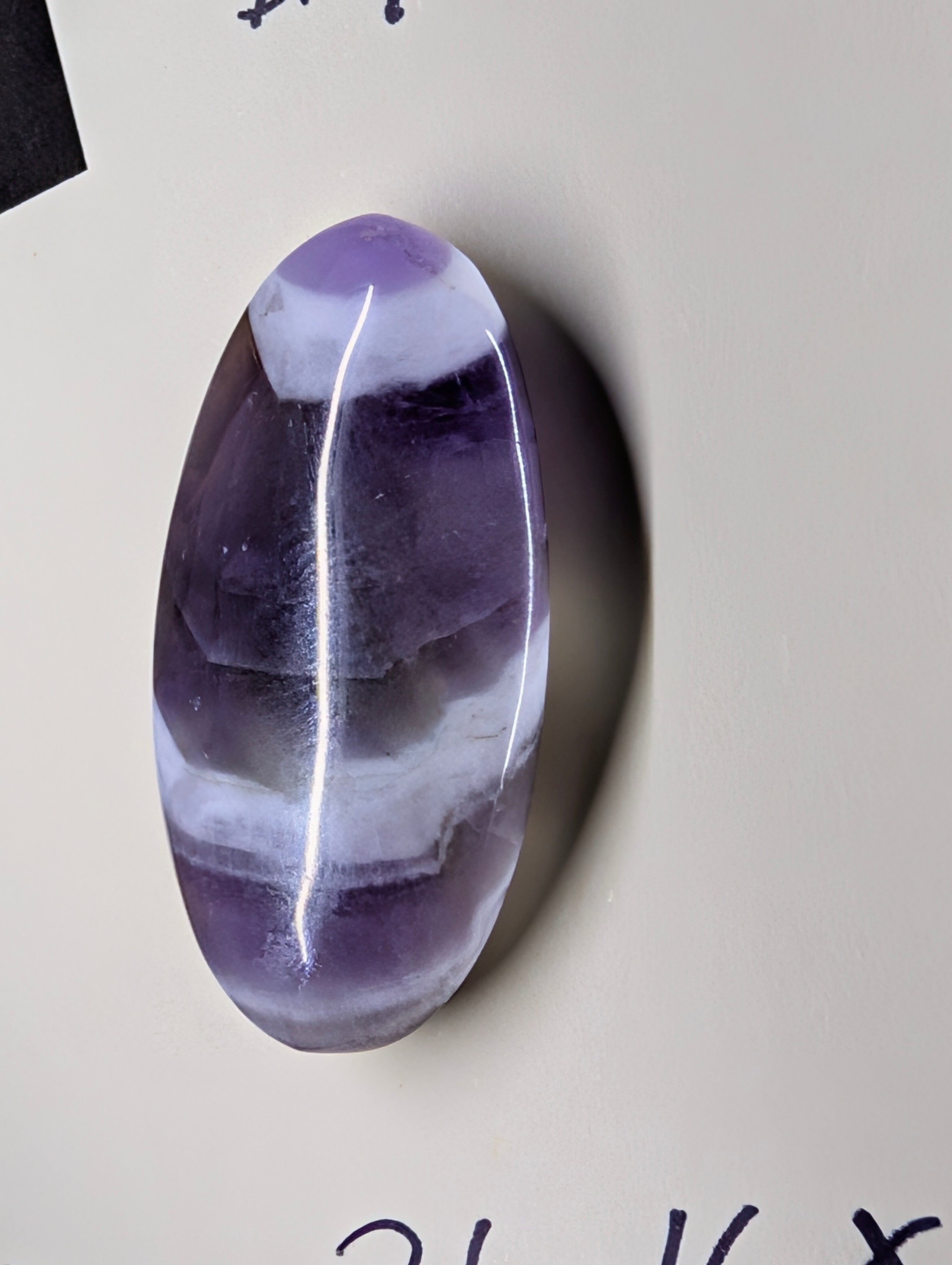 Amethyst - Chevron Amethyst - Rwanda - Cabochon - Distinctive Banding by Sacred Alchemy Studios