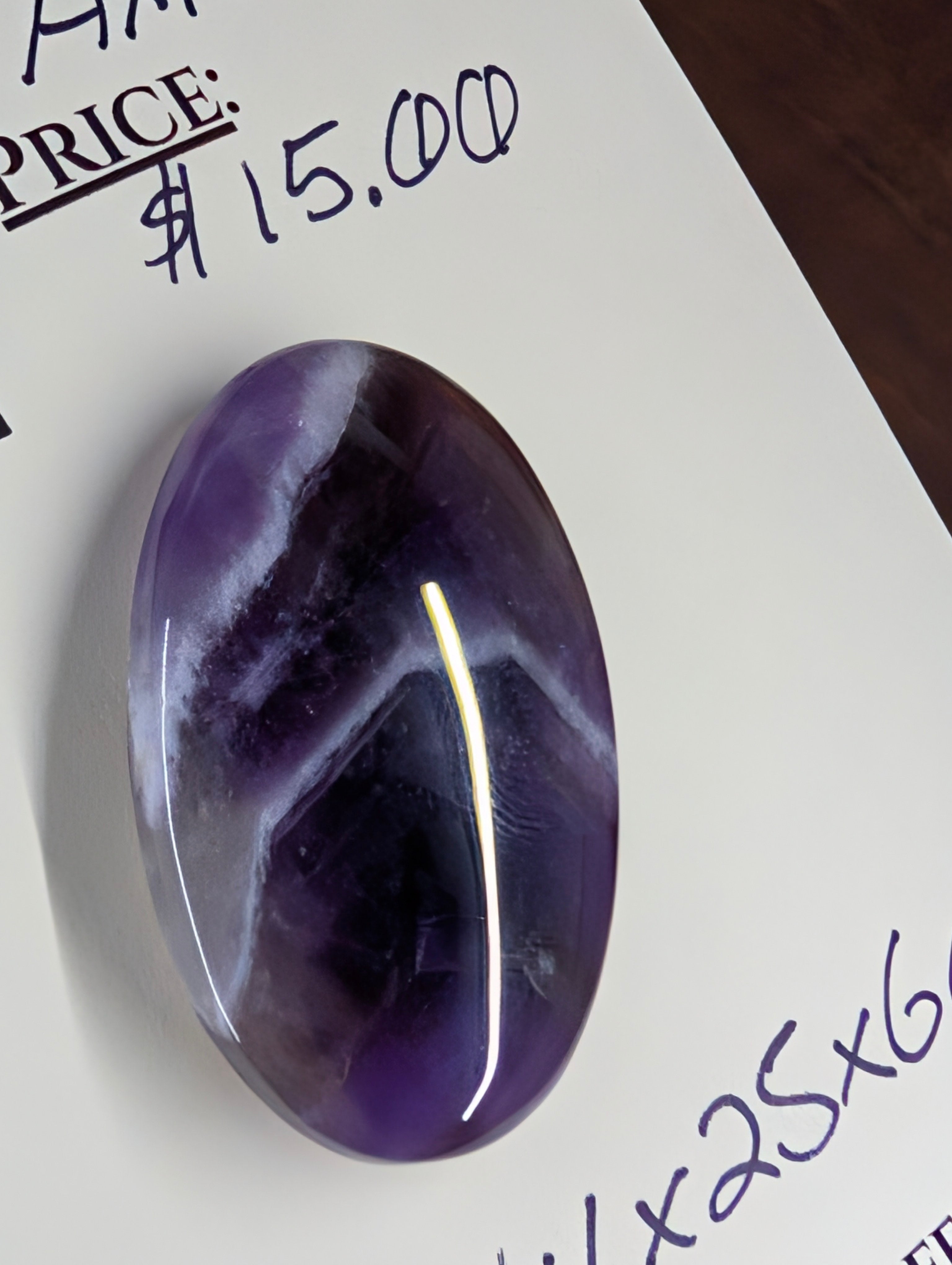 Amethyst - Chevron Amethyst - Rwanda - Cabochon - Distinctive Banding by Sacred Alchemy Studios