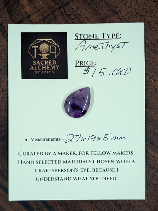 Amethyst - Rwanda - Cabochon - Distinctive Banding