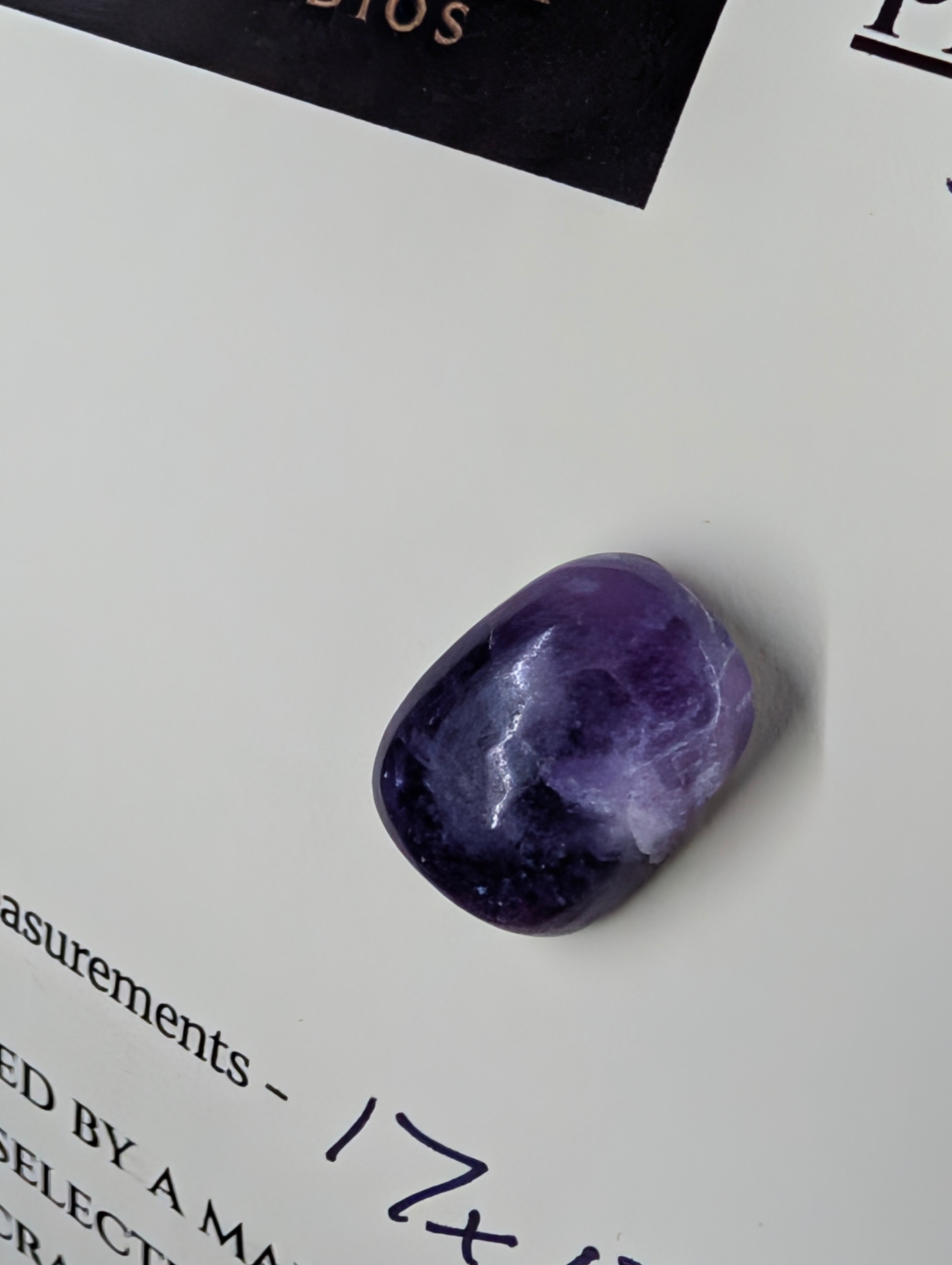 Amethyst - Rwanda - Cabochon - Distinctive Banding by Sacred Alchemy Studios