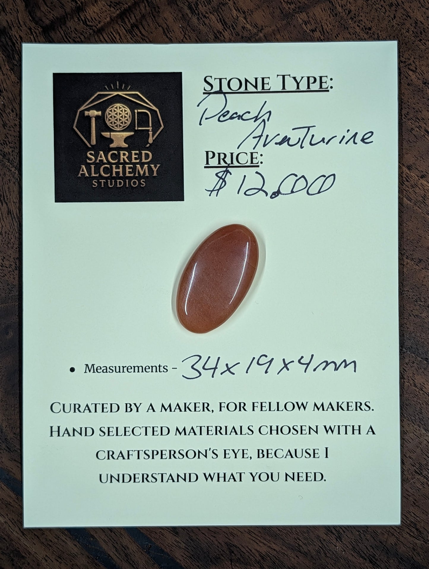 Aventurine - Peach - Oval Cabochon