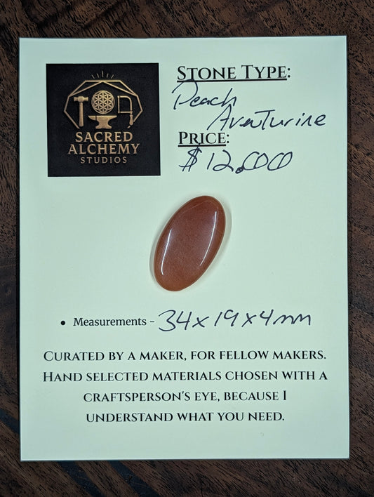 Aventurine - Peach - Oval Cabochon