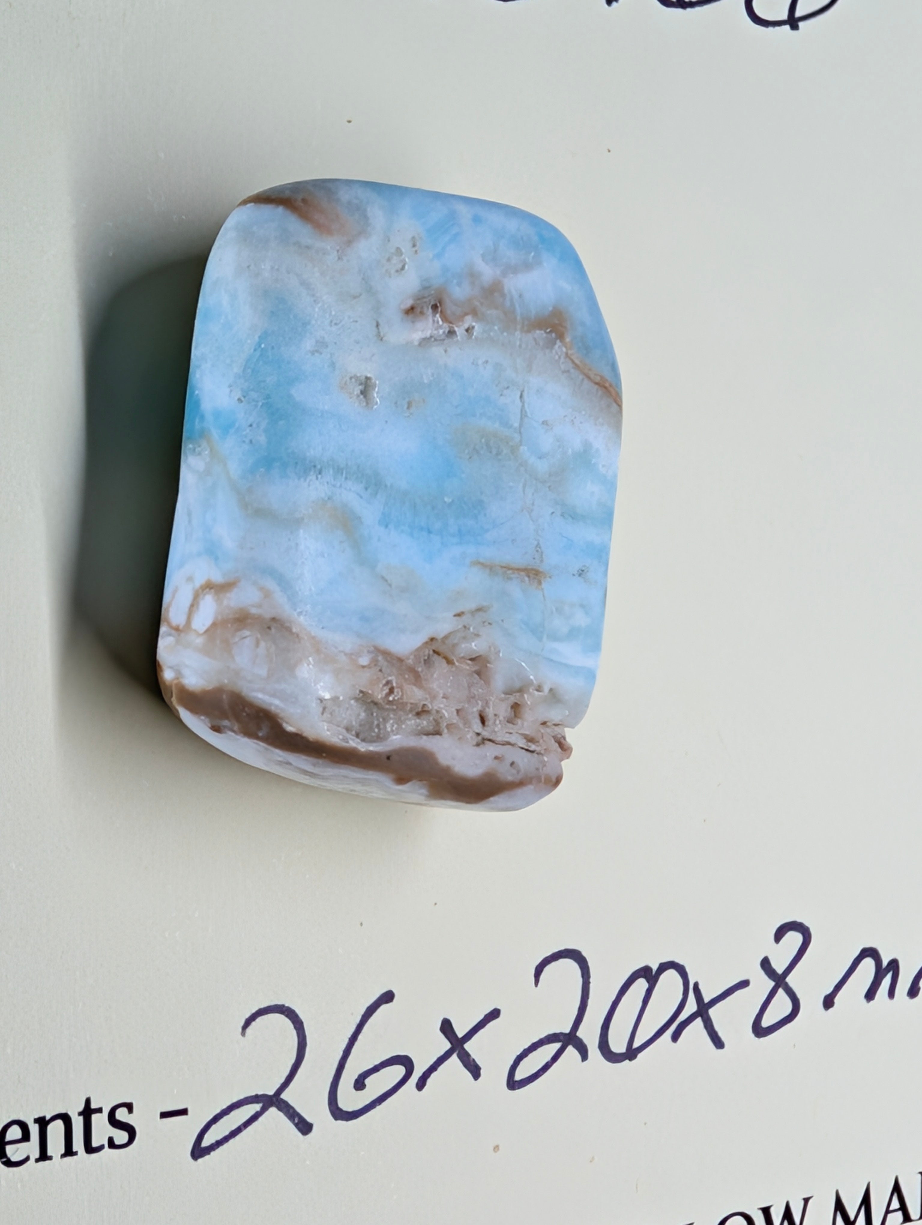 Caribbean Blue Calcite Cabochon for Wire Wrapping by Sacred Alchemy Studios