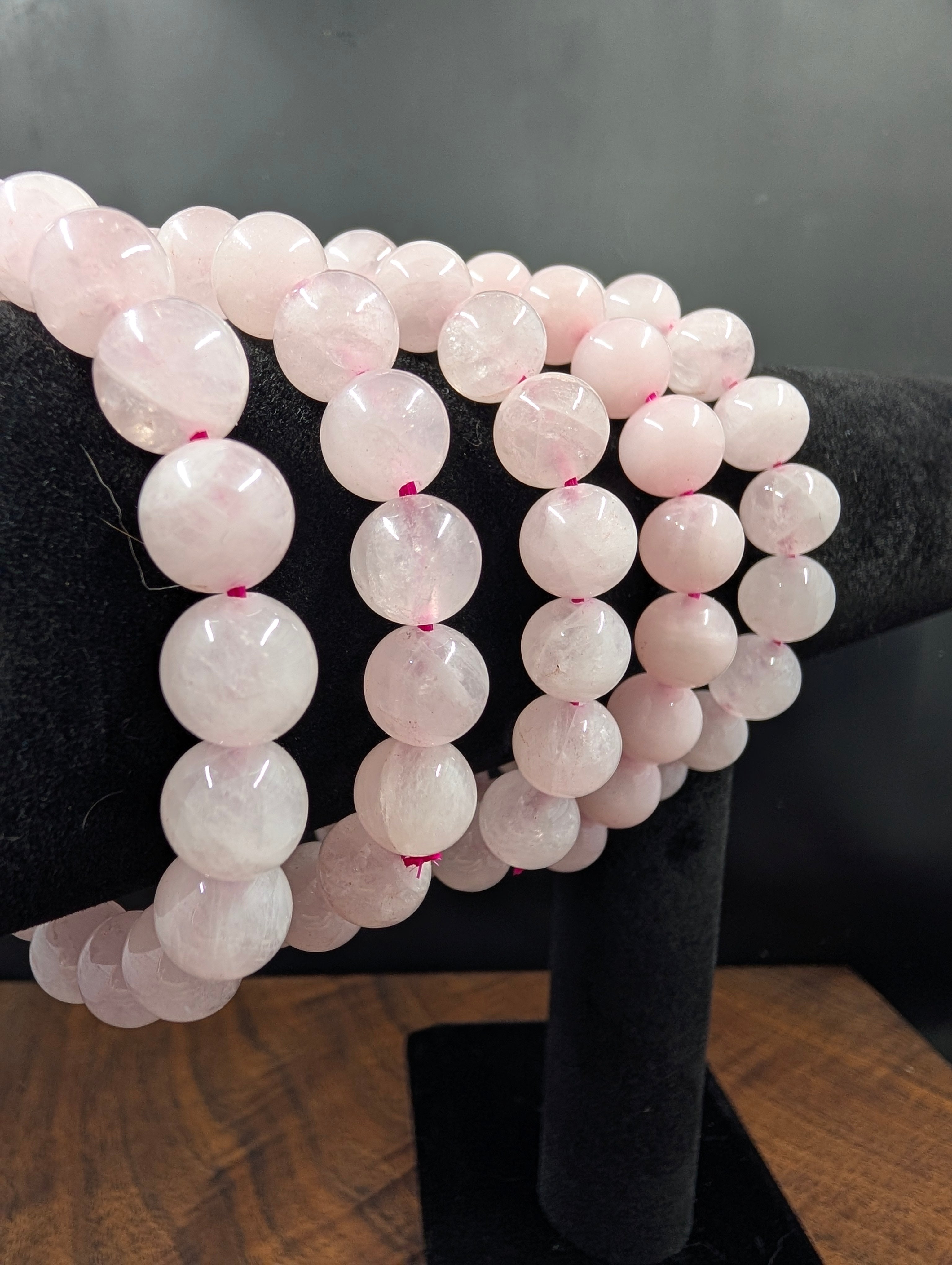 Radiant Heart Rose Quartz Bracelet 8 mm by Sacred Alchemy Studios