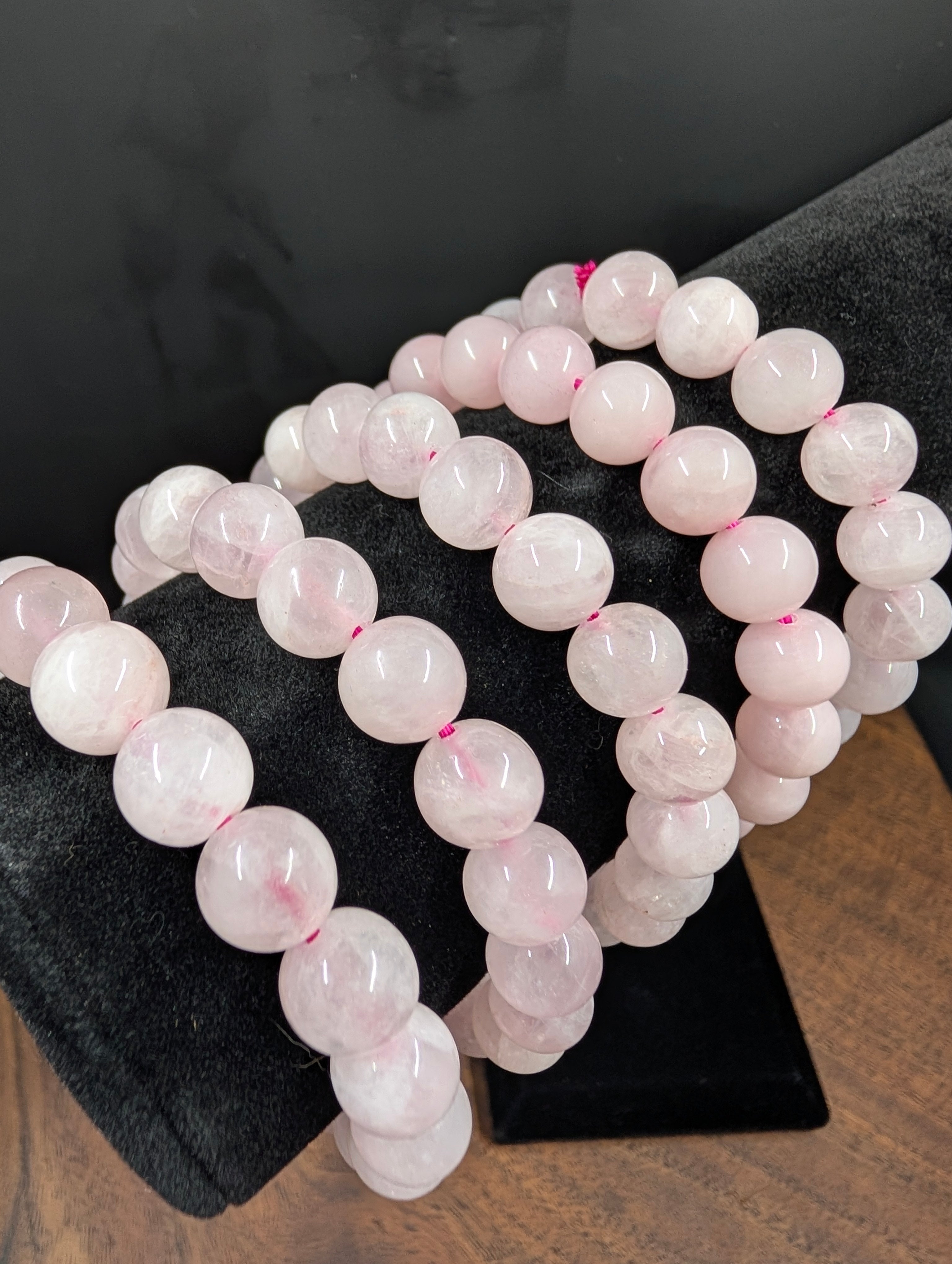 Radiant Heart Rose Quartz Bracelet 8 mm by Sacred Alchemy Studios