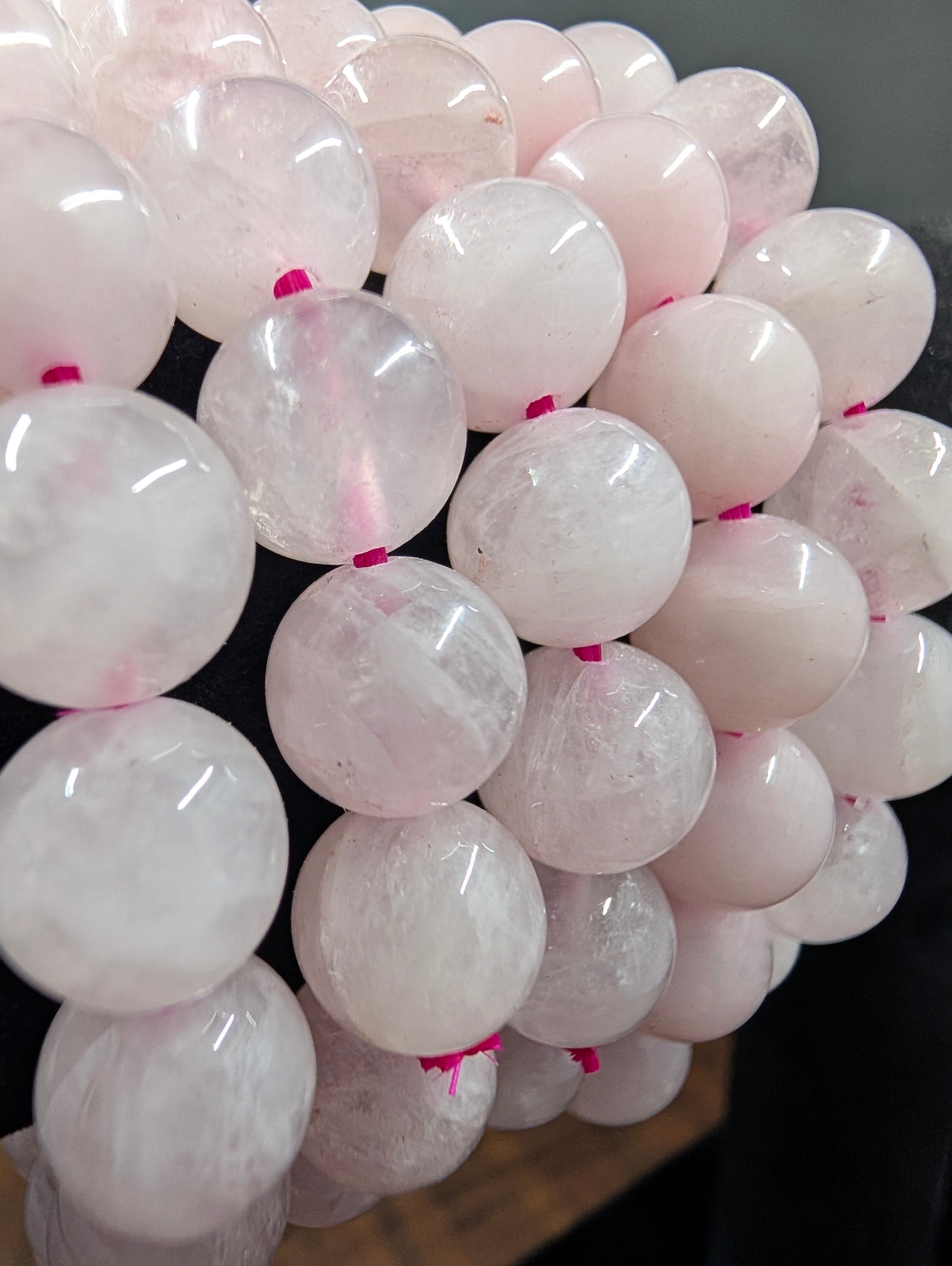 Radiant Heart Rose Quartz Bracelet 8 mm by Sacred Alchemy Studios