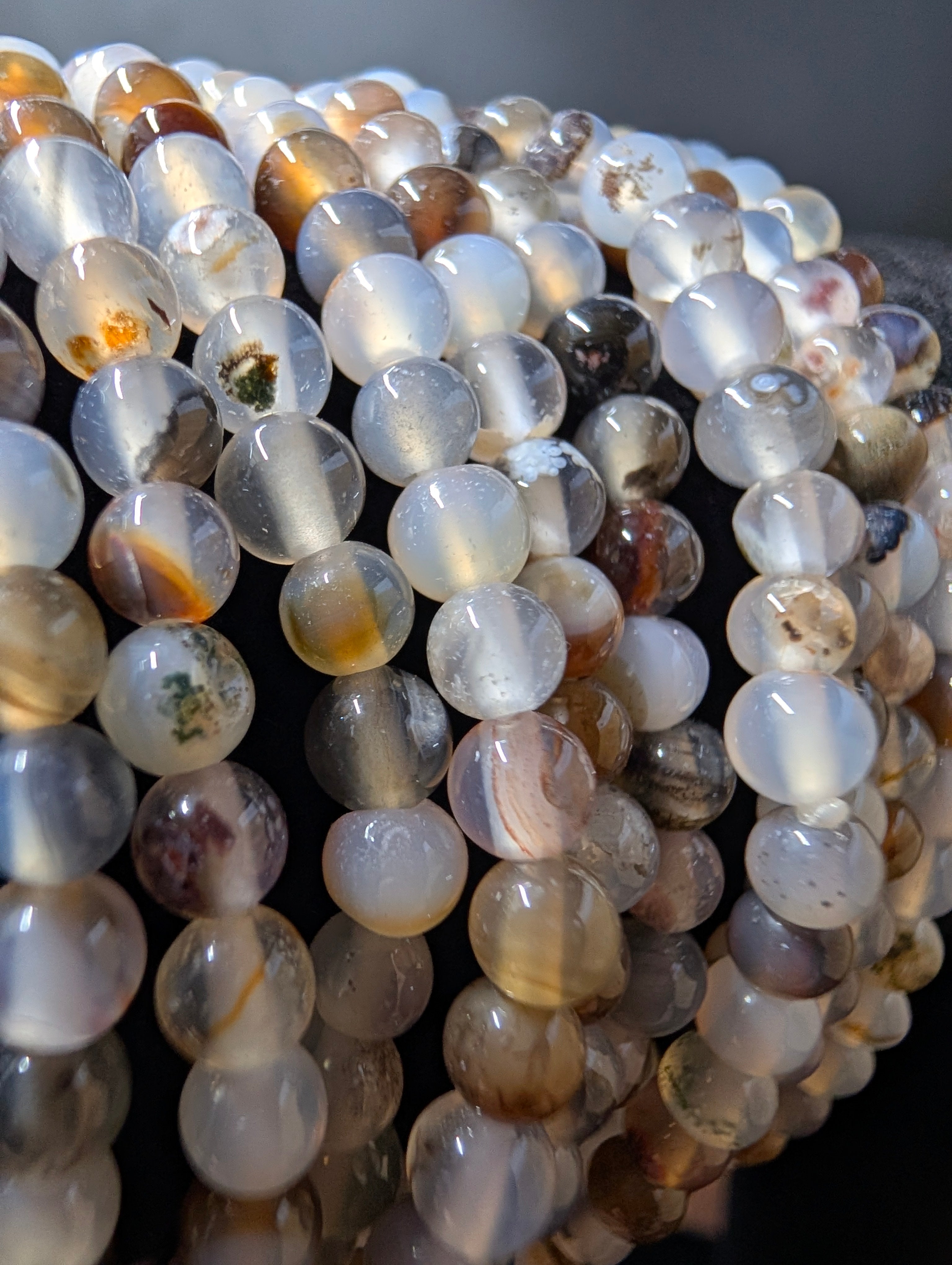 Earthbound Harmony Botswana Agate Bracelet 4 mm by Sacred Alchemy Studios