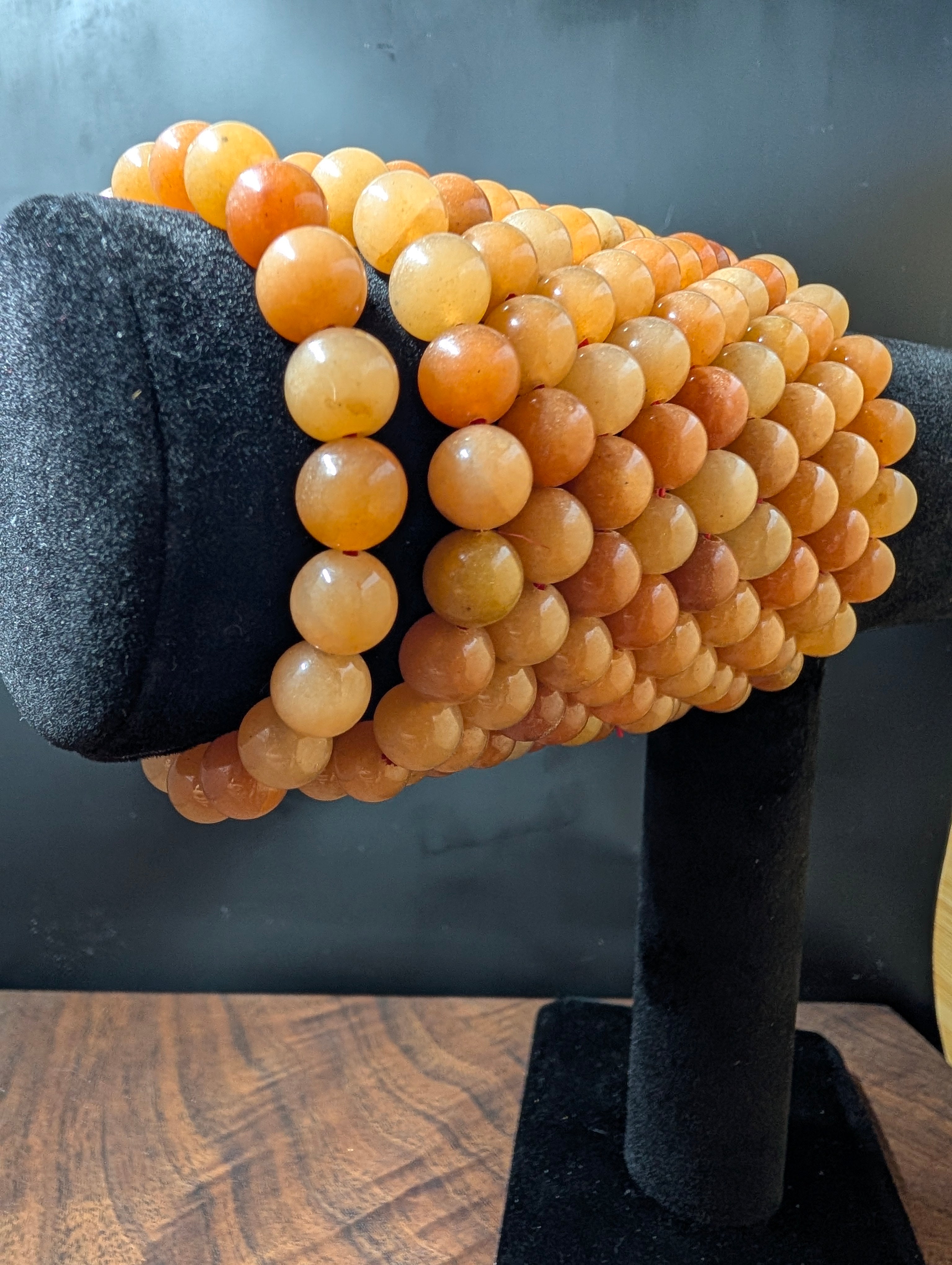 Fiery Vitality Carnelian Bracelet 8 mm by Sacred Alchemy Studios