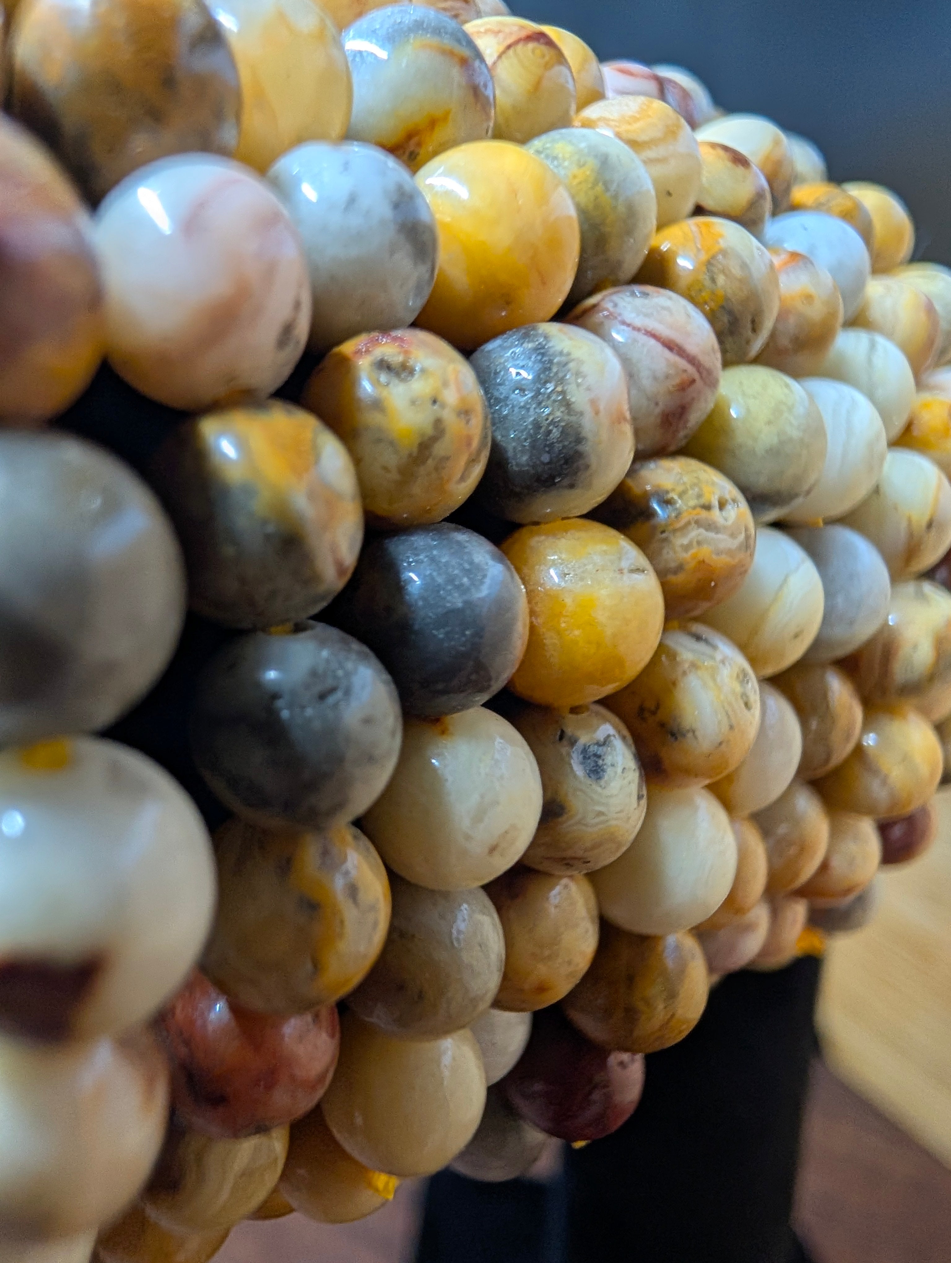 Laughter Stone Crazy Lace Agate Bracelet 6 mm by Sacred Alchemy Studios