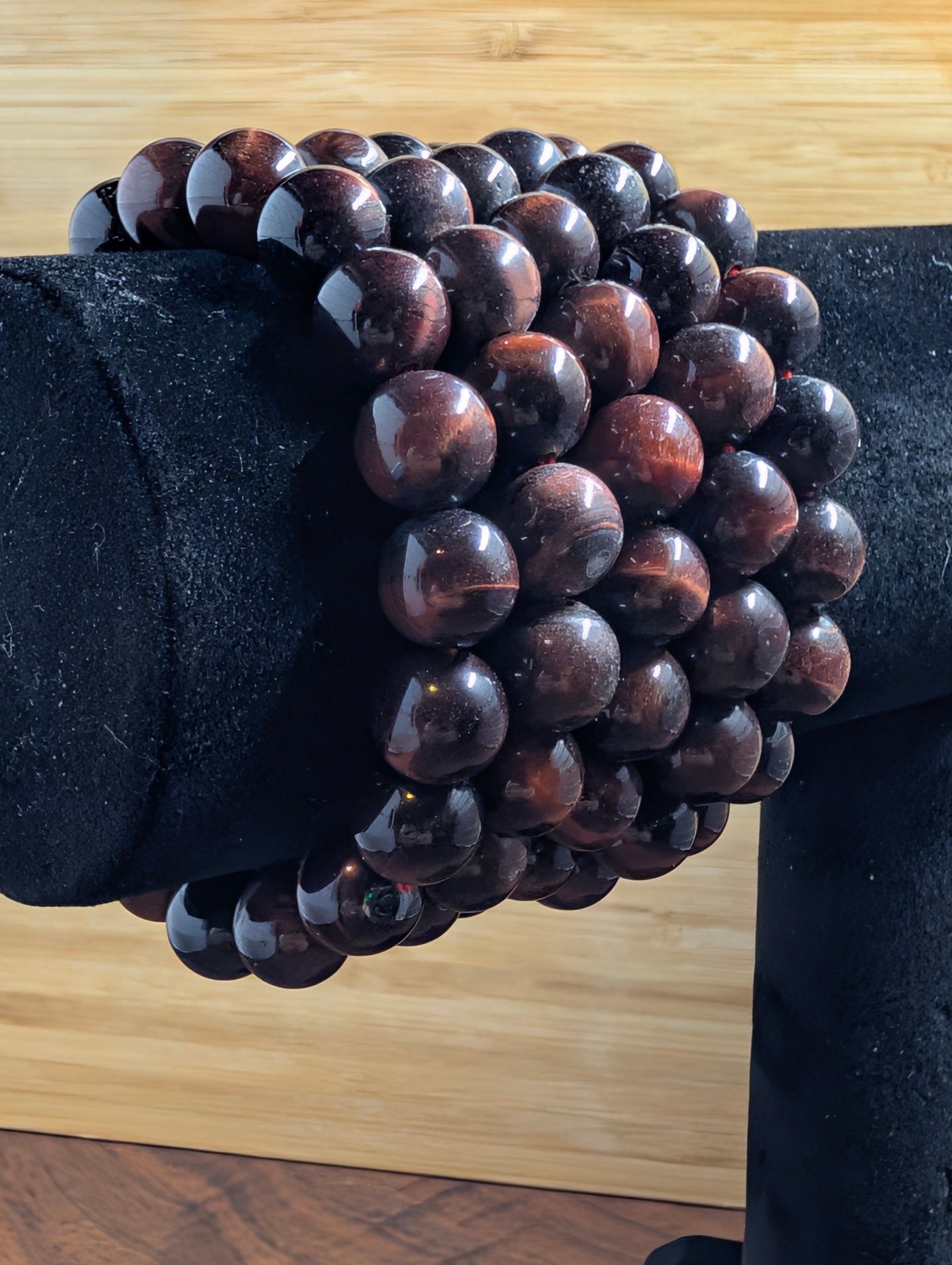 Red Tiger’s Eye Bracelet – Bold Grounding – 10mm Natural Stone by Sacred Alchemy Studios