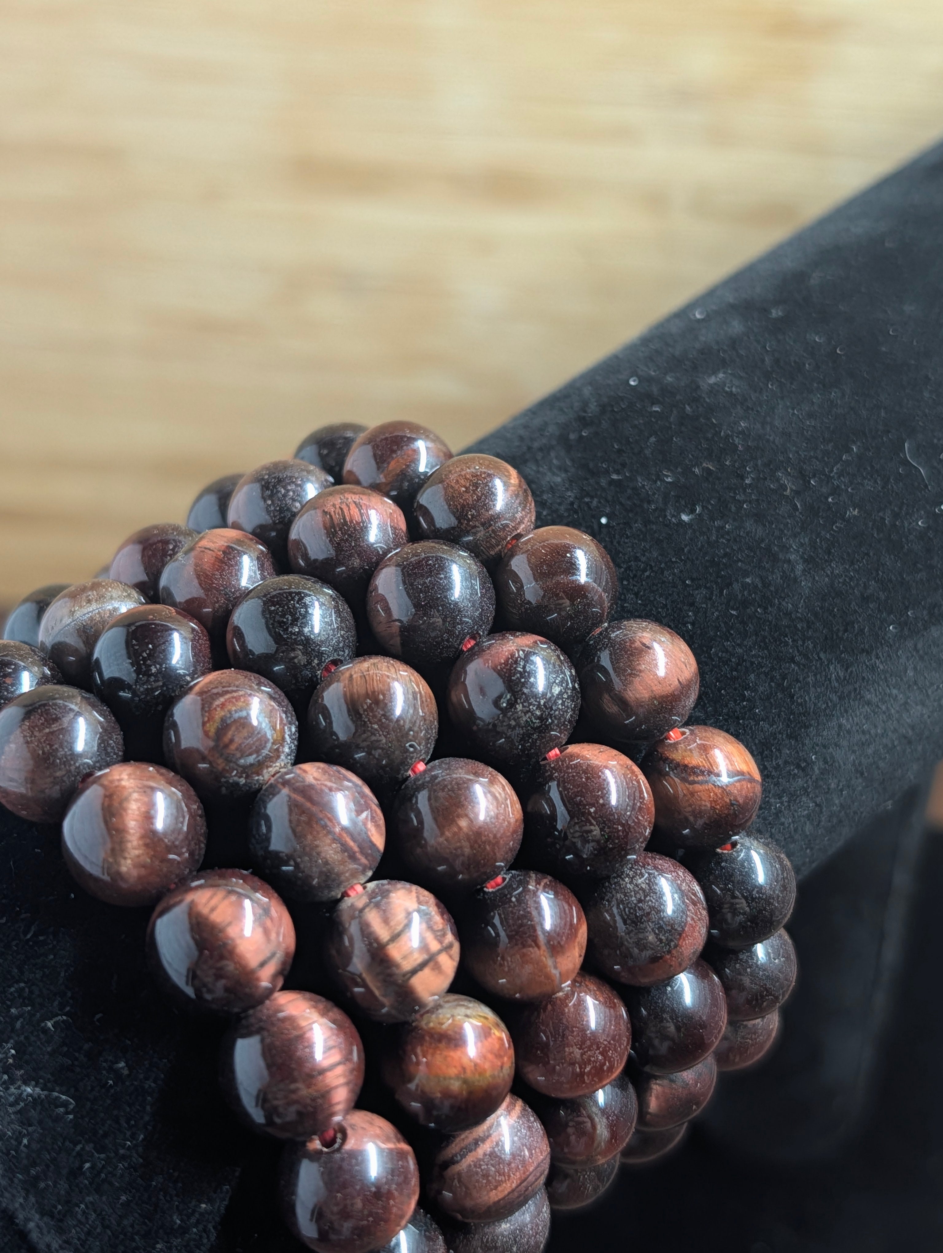 Red Tiger’s Eye Bracelet – Bold Grounding – 10mm Natural Stone by Sacred Alchemy Studios