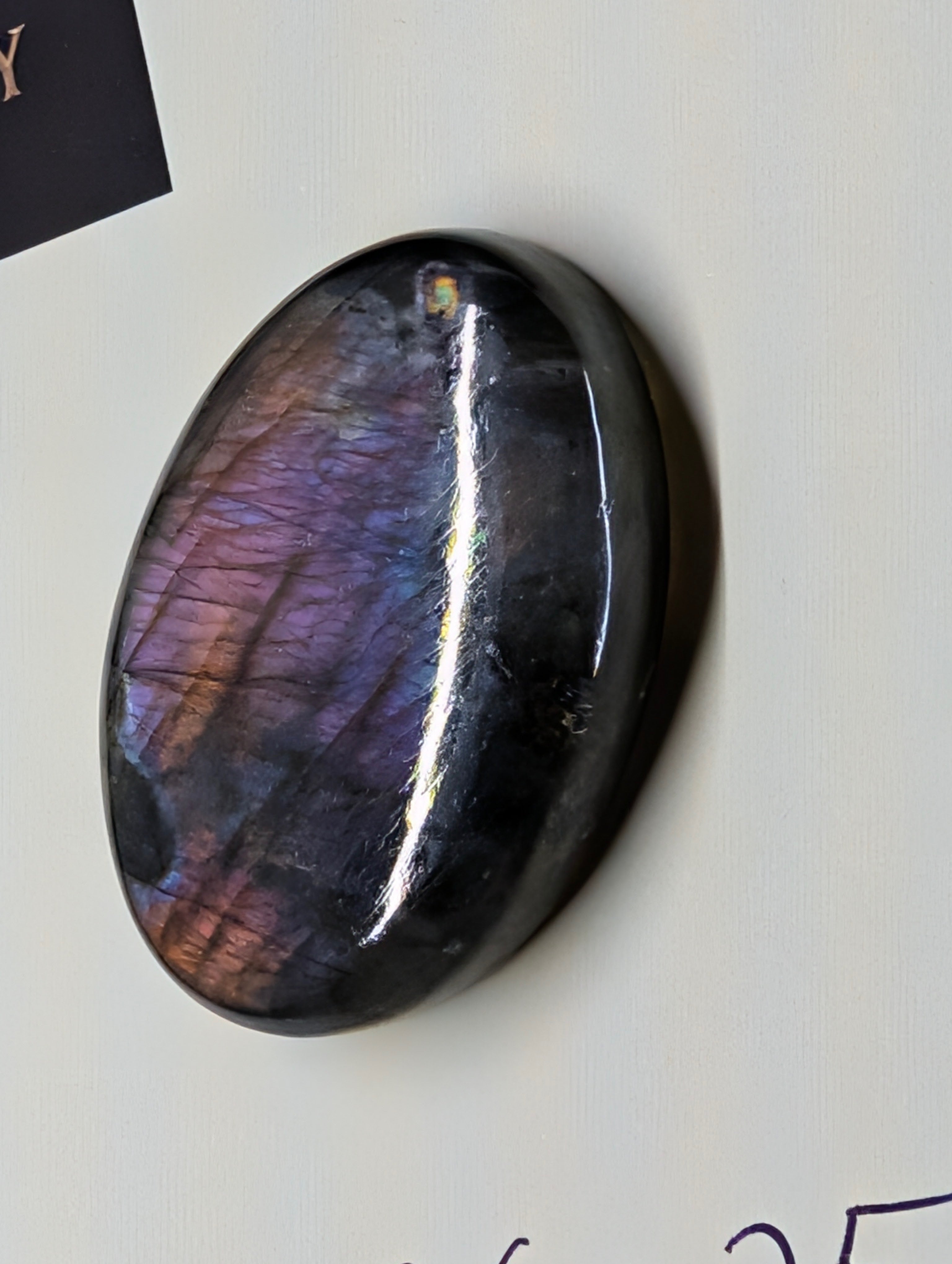 Purple Labradorite Cabochon – Midnight Violet Flash – Artisan Oval by Sacred Alchemy Studios