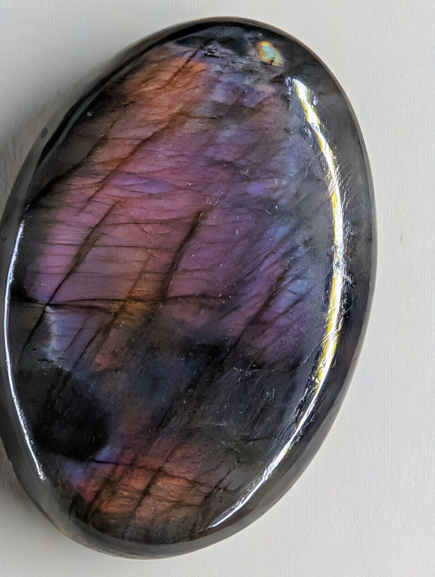 Purple Labradorite Cabochon – Midnight Violet Flash – Artisan Oval