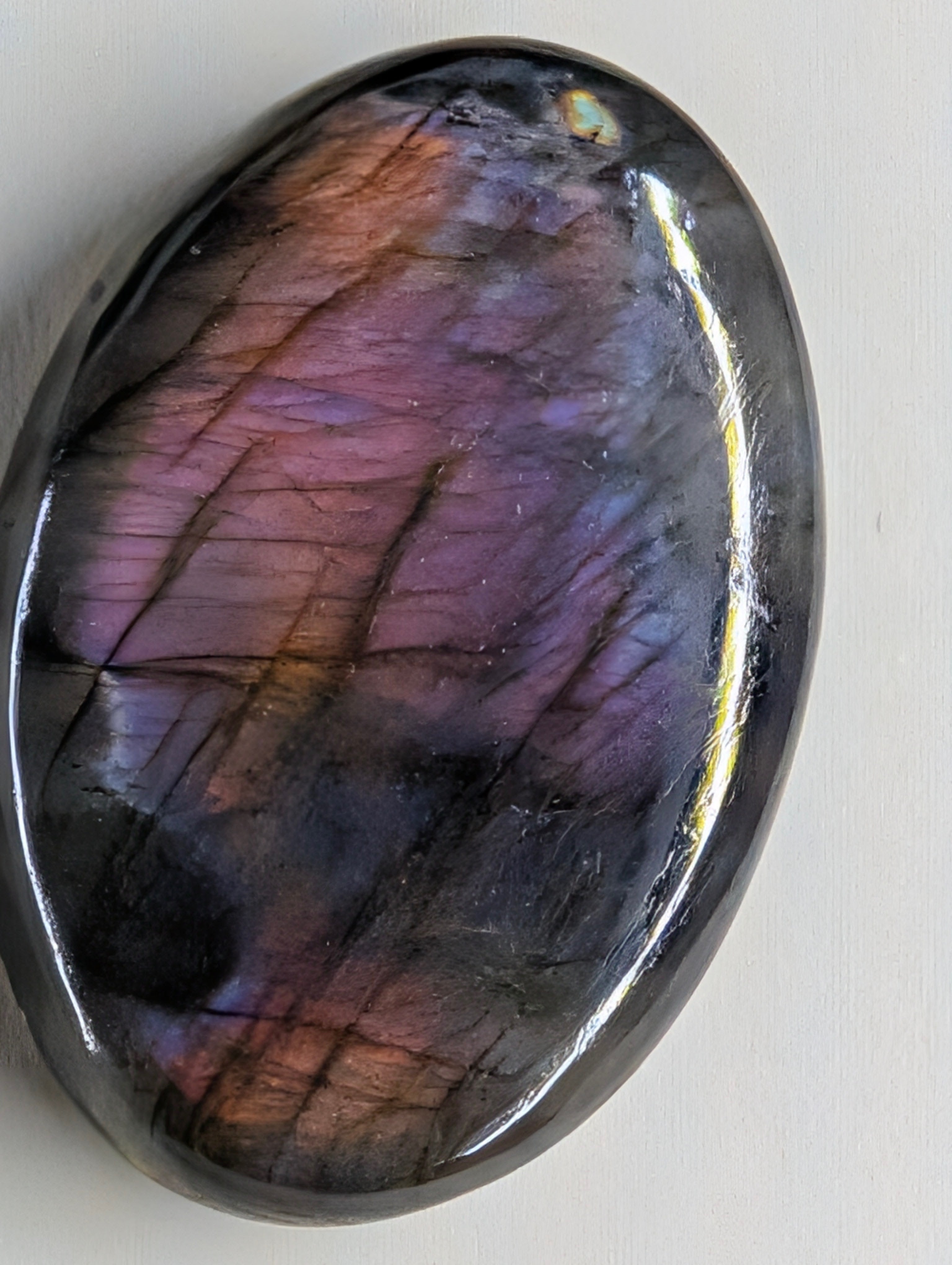 Purple Labradorite Cabochon – Midnight Violet Flash – Artisan Oval by Sacred Alchemy Studios