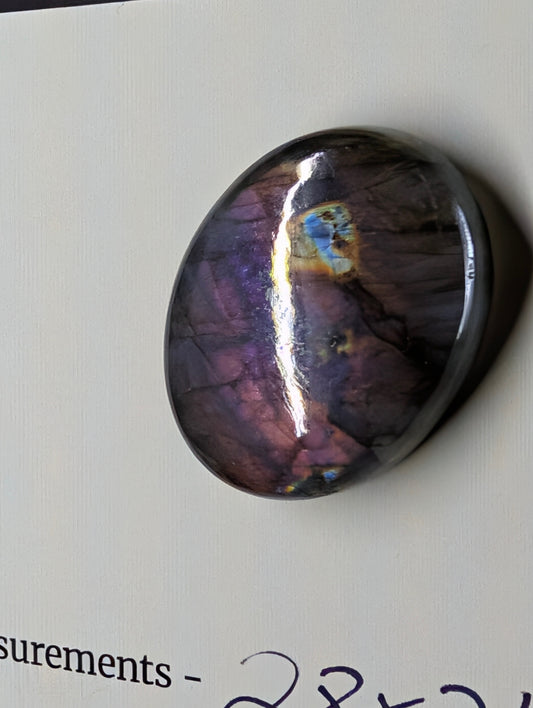 Purple Labradorite Cabochon – Midnight Violet Flash – Artisan Oval