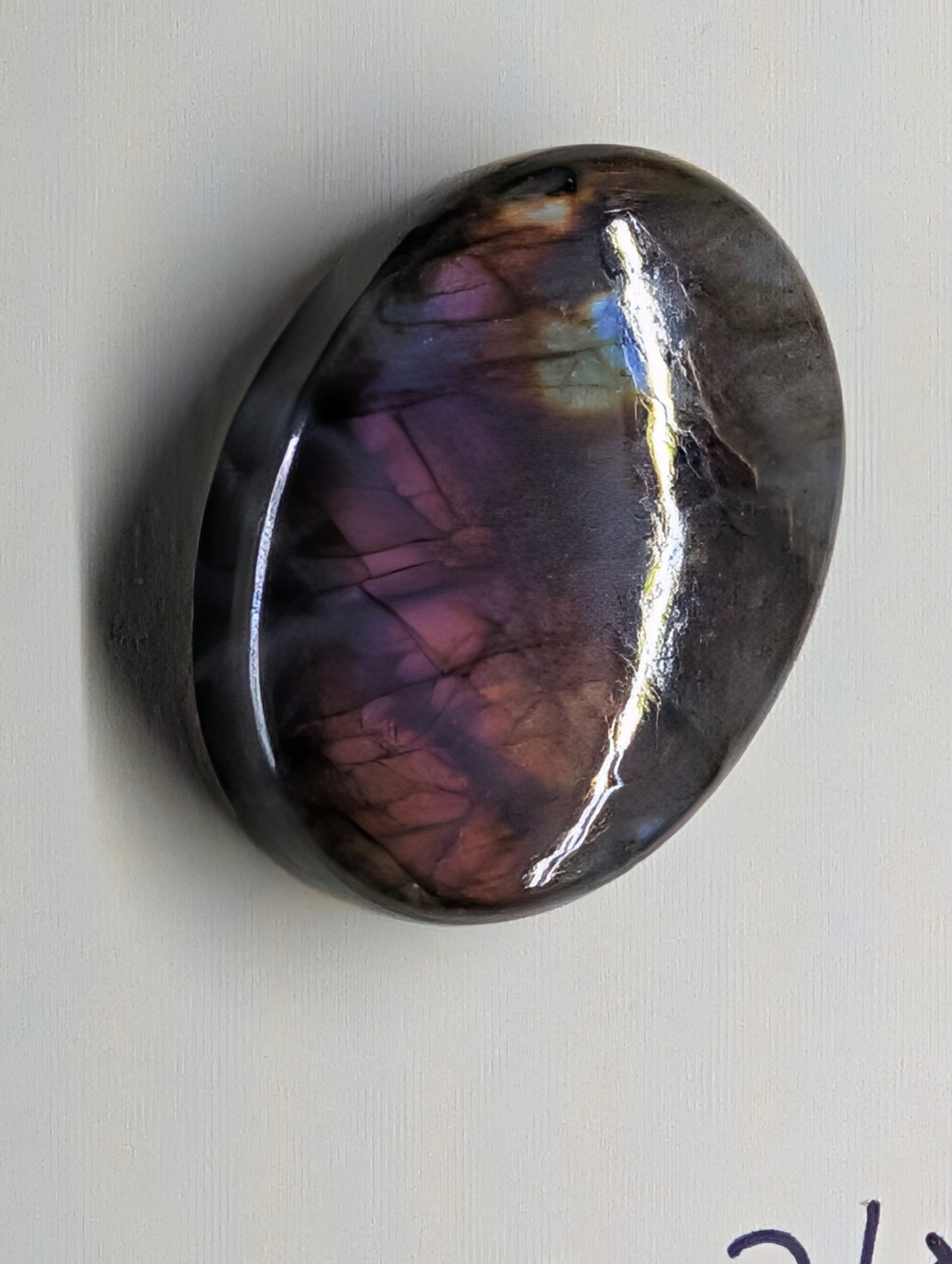 Purple Labradorite Cabochon – Midnight Violet Flash – Artisan Oval