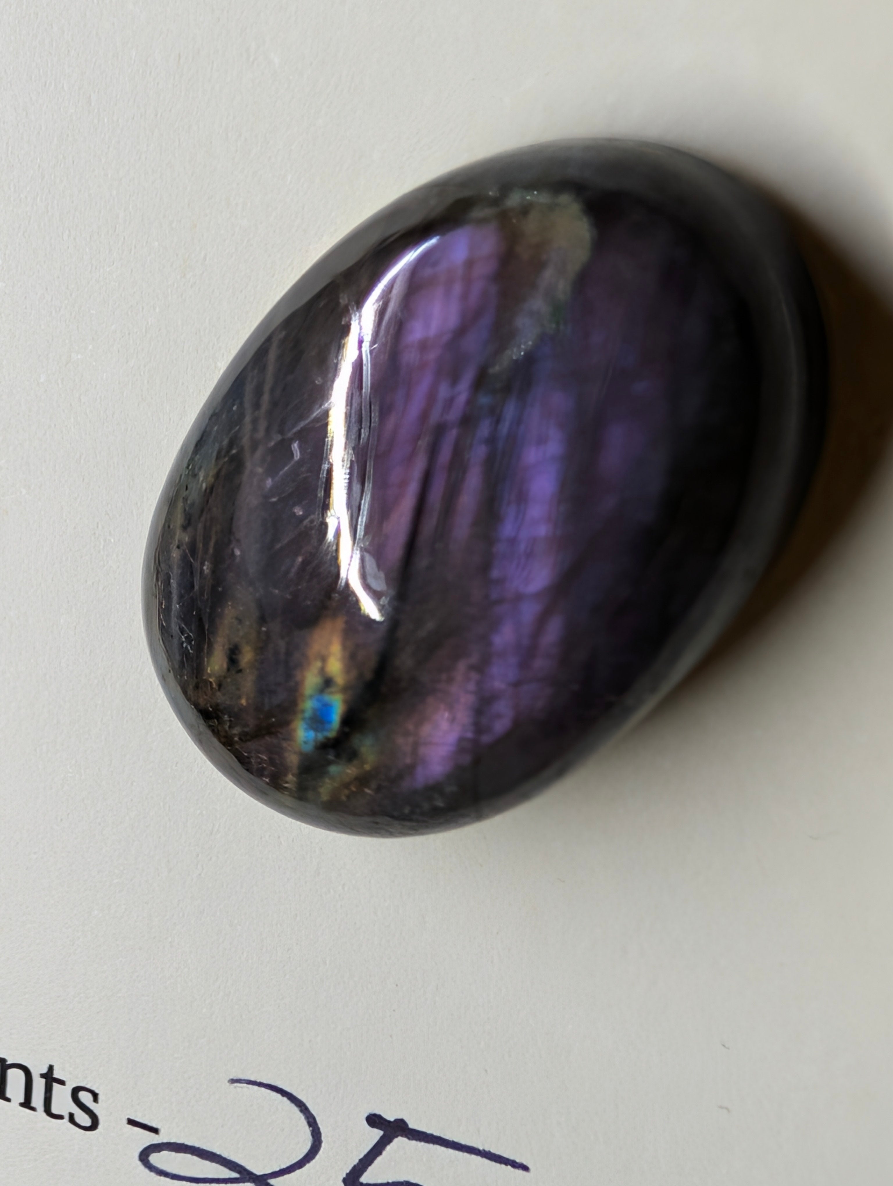 Purple Labradorite Cabochon – Midnight Violet Flash – Artisan Oval by Sacred Alchemy Studios