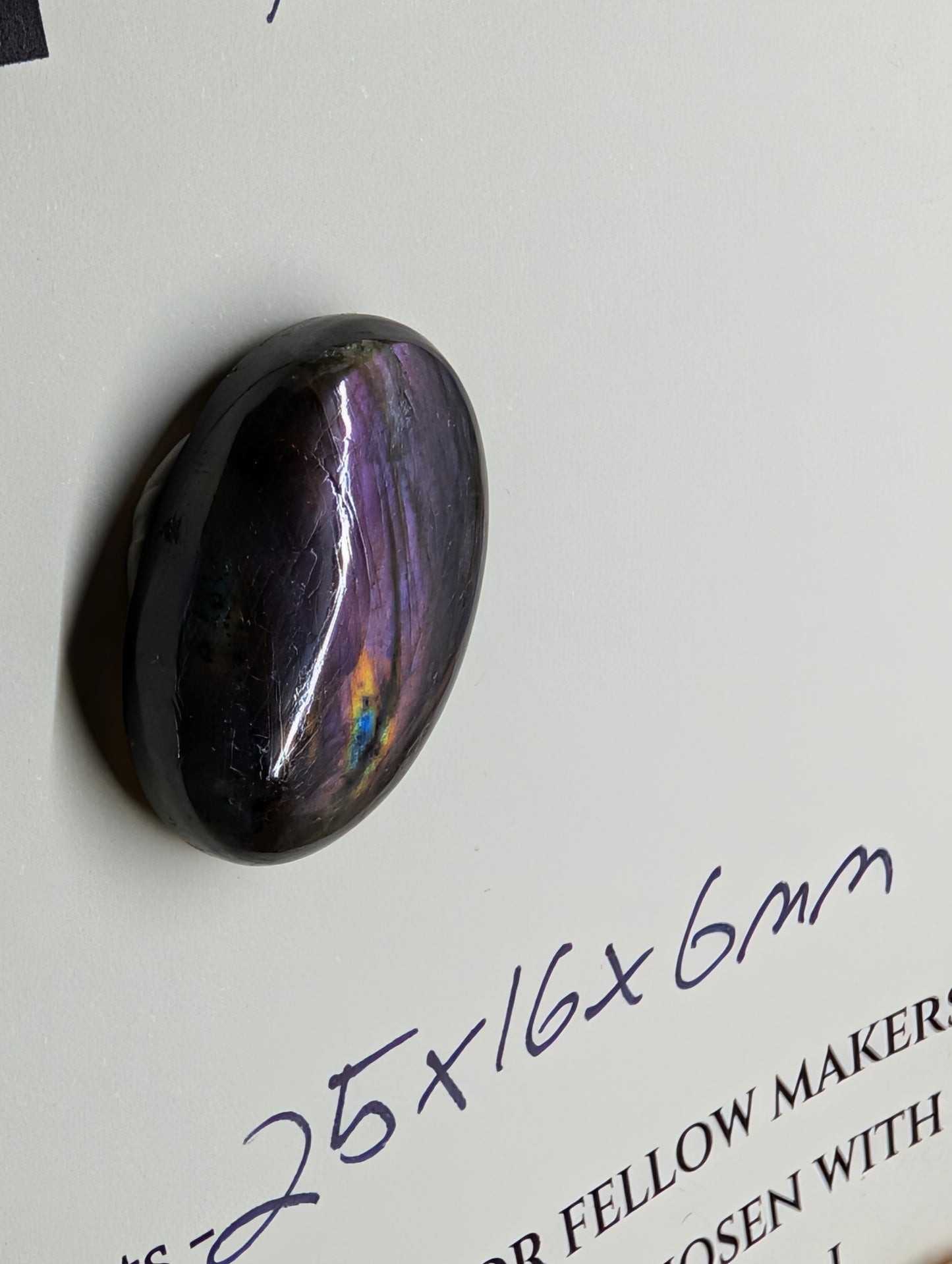 Purple Labradorite Cabochon – Midnight Violet Flash – Artisan Oval