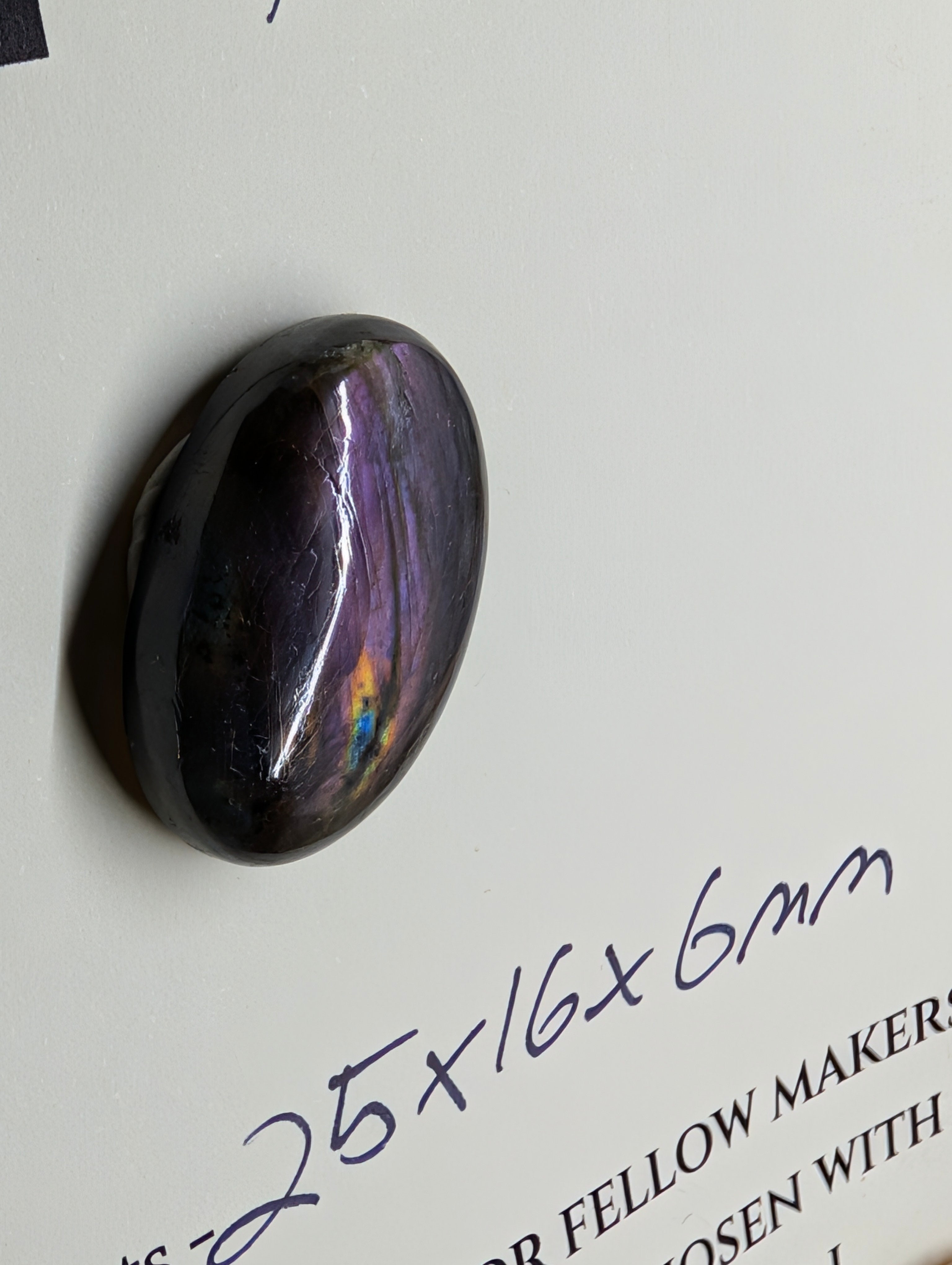 Purple Labradorite Cabochon – Midnight Violet Flash – Artisan Oval by Sacred Alchemy Studios
