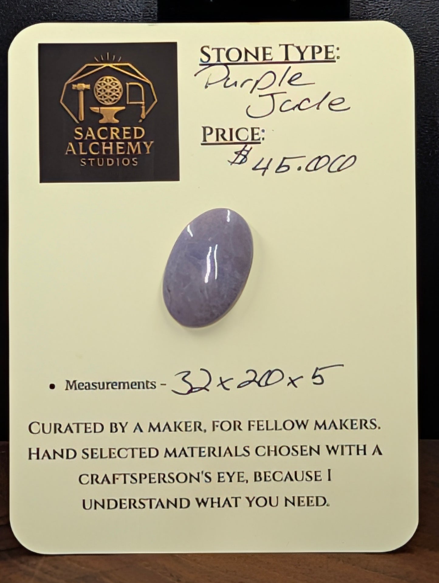 Purple Jade  - Turkey - Bursa Region - 1 Cabochon