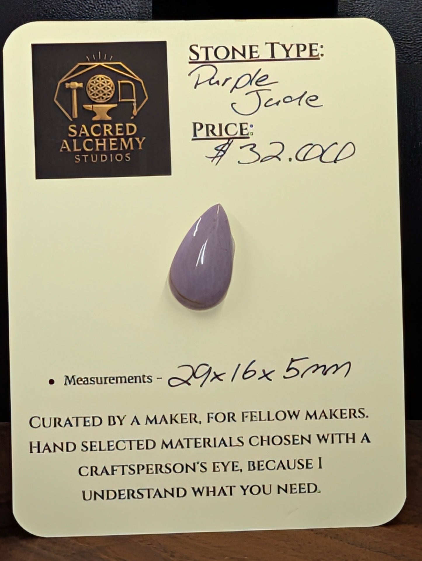 Purple Jade  - Turkey - Bursa Region - 1 Cabochon