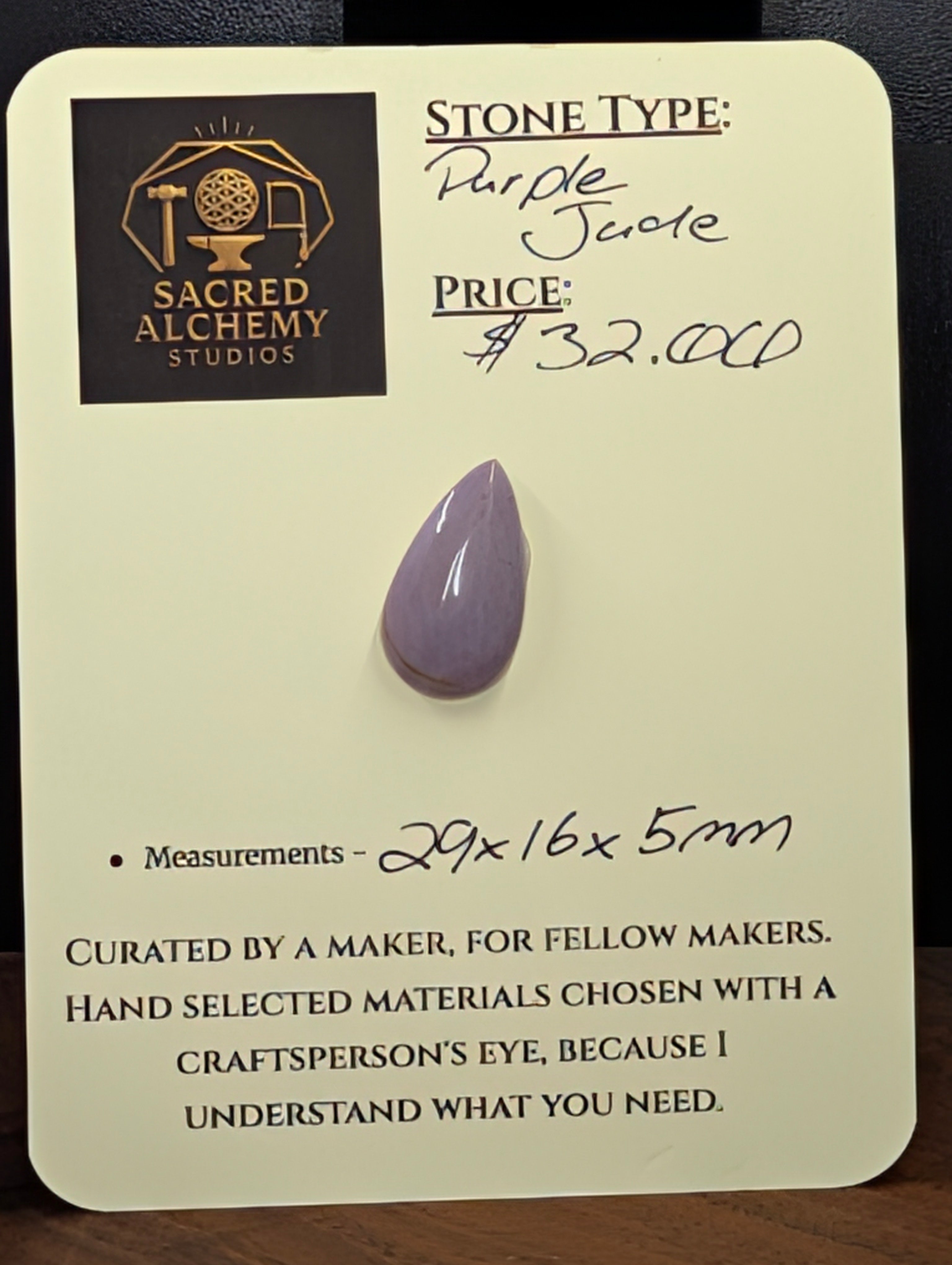 Purple Jade - Turkey - Bursa Region - 1 Cabochon by Sacred Alchemy Studios