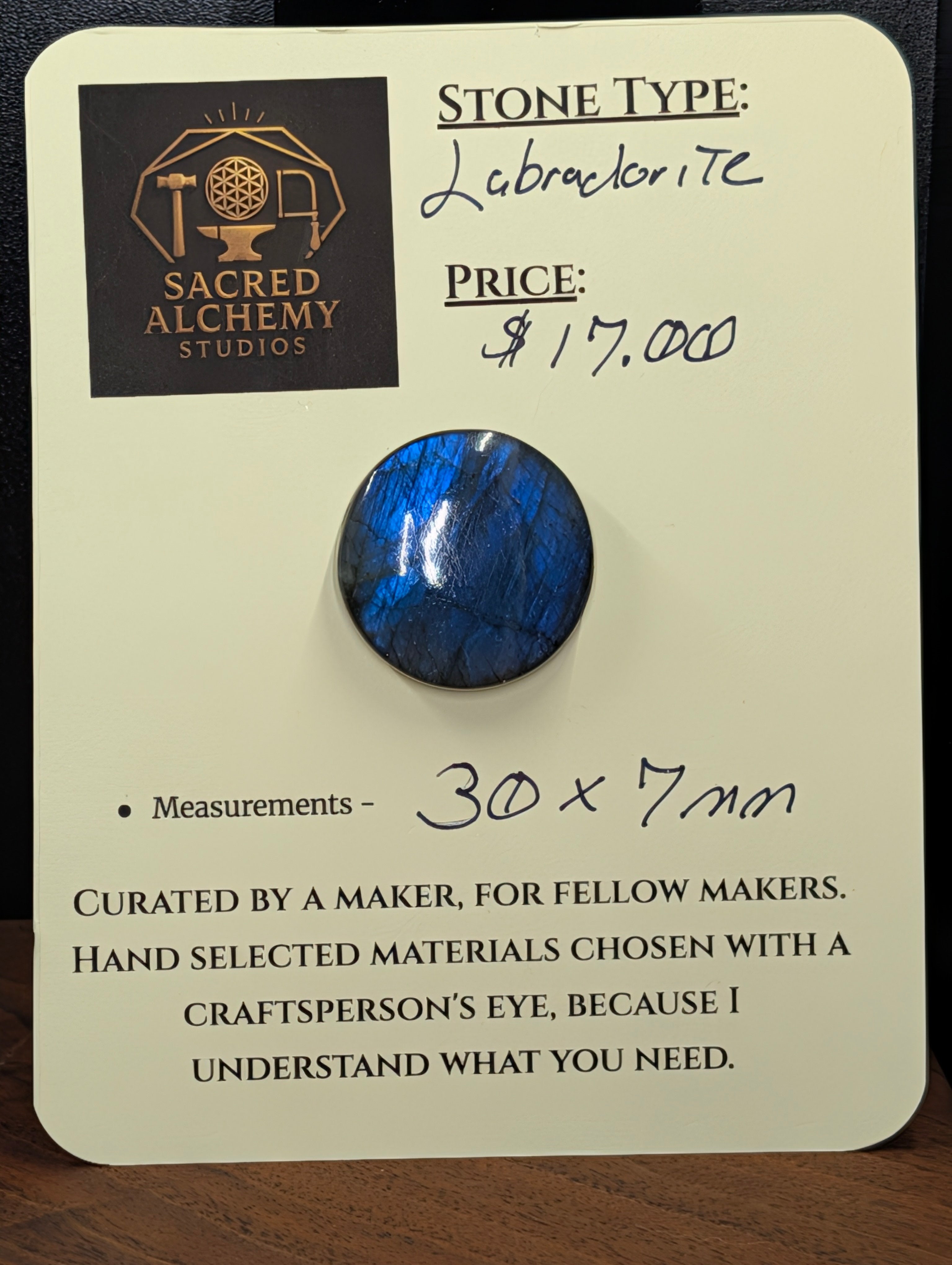 Labradorite - Iridescent Madagascar - Circle by Sacred Alchemy Studios