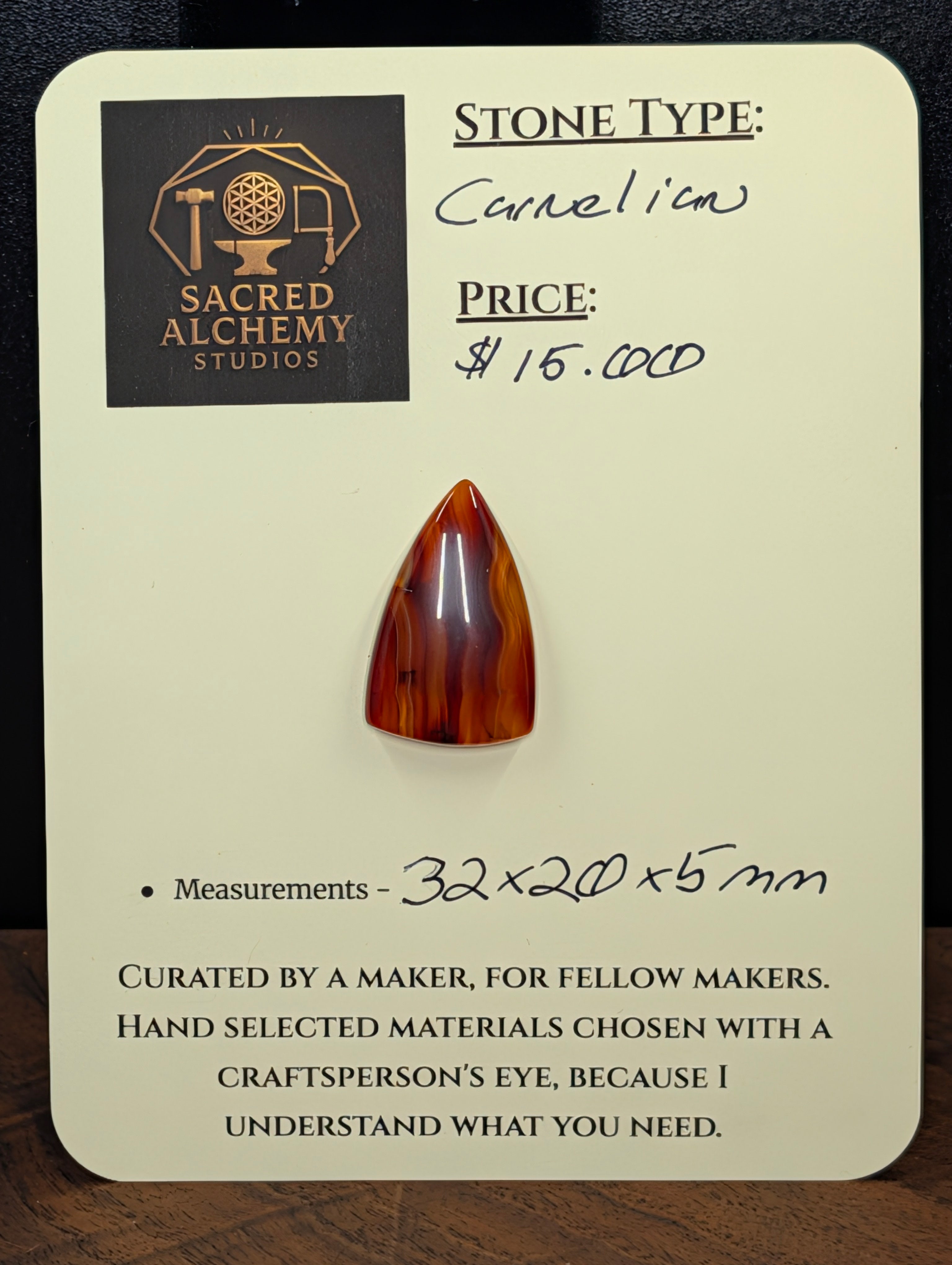 Carnelian - Morocco - 1 pc Cabochon by Sacred Alchemy Studios