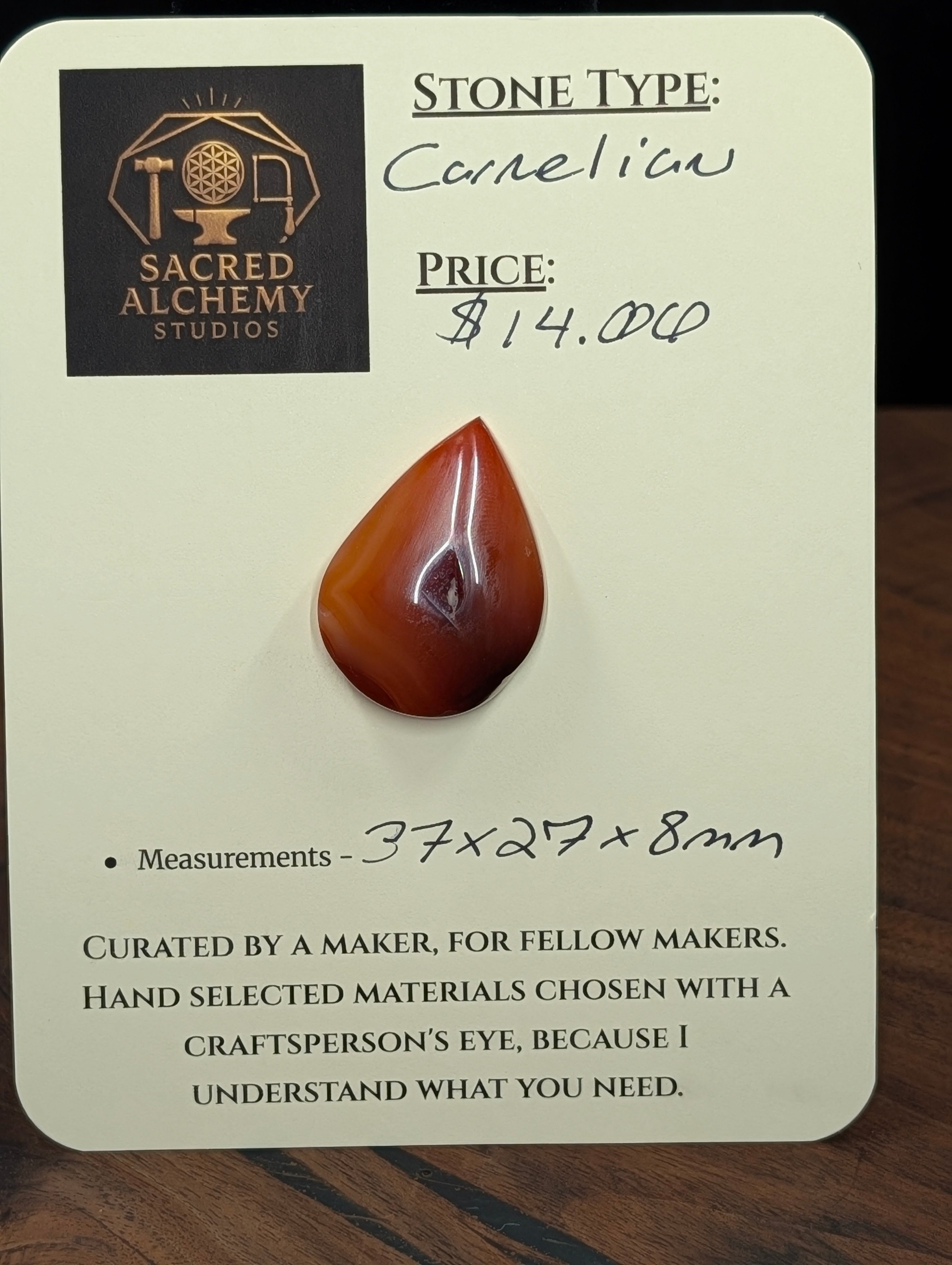 Carnelian - Morocco - 1 pc Cabochon by Sacred Alchemy Studios