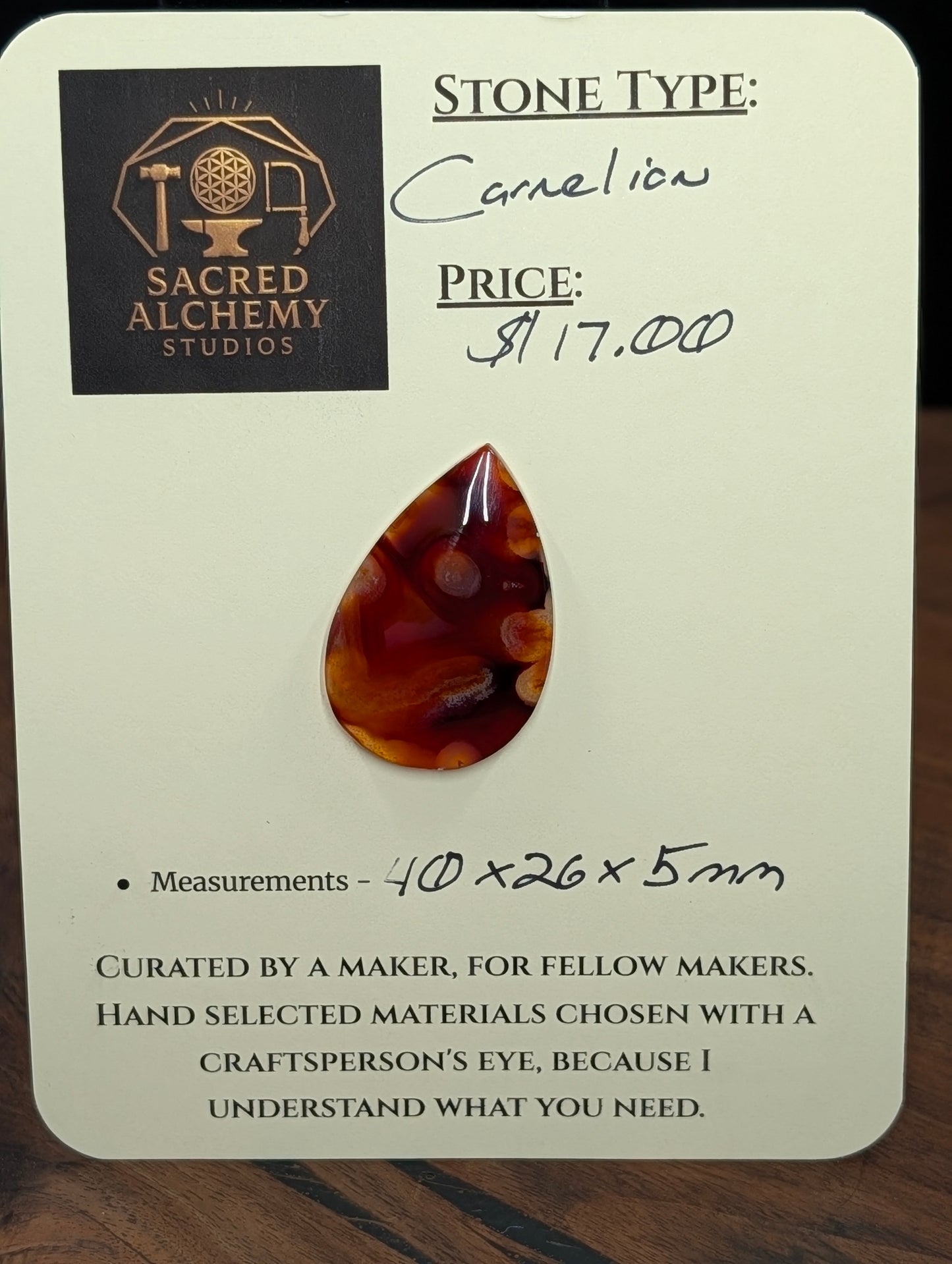 Carnelian -  Morocco  - 1 pc Cabochon