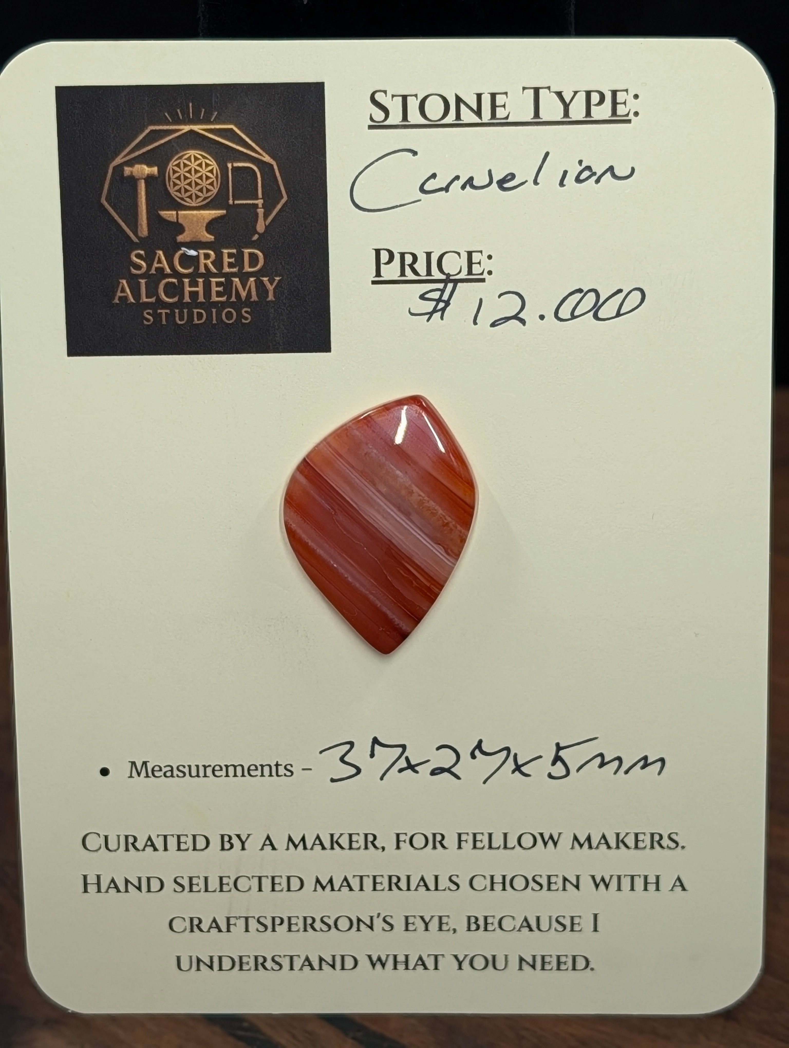 Carnelian - Morocco - 1 pc Cabochon by Sacred Alchemy Studios