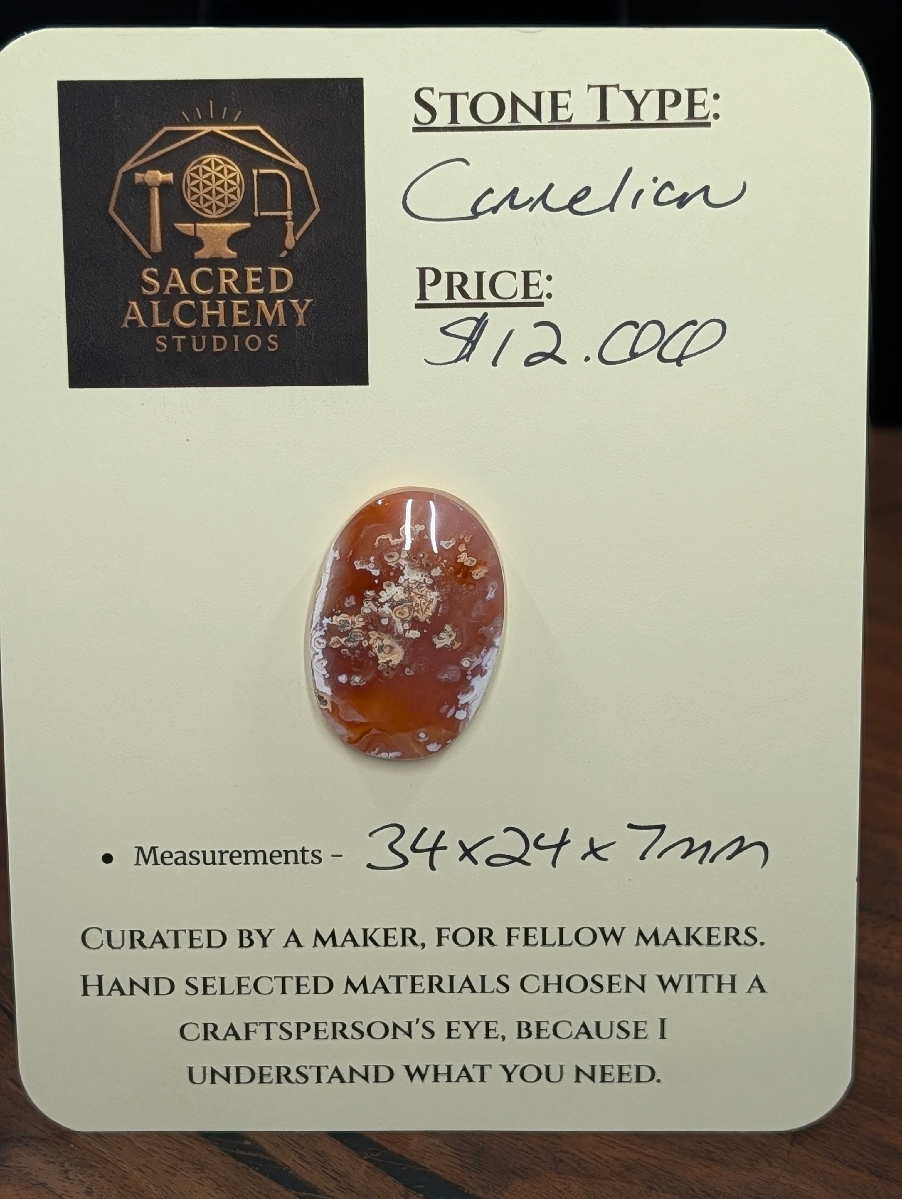 Carnelian - Morocco - 1 pc Cabochon by Sacred Alchemy Studios