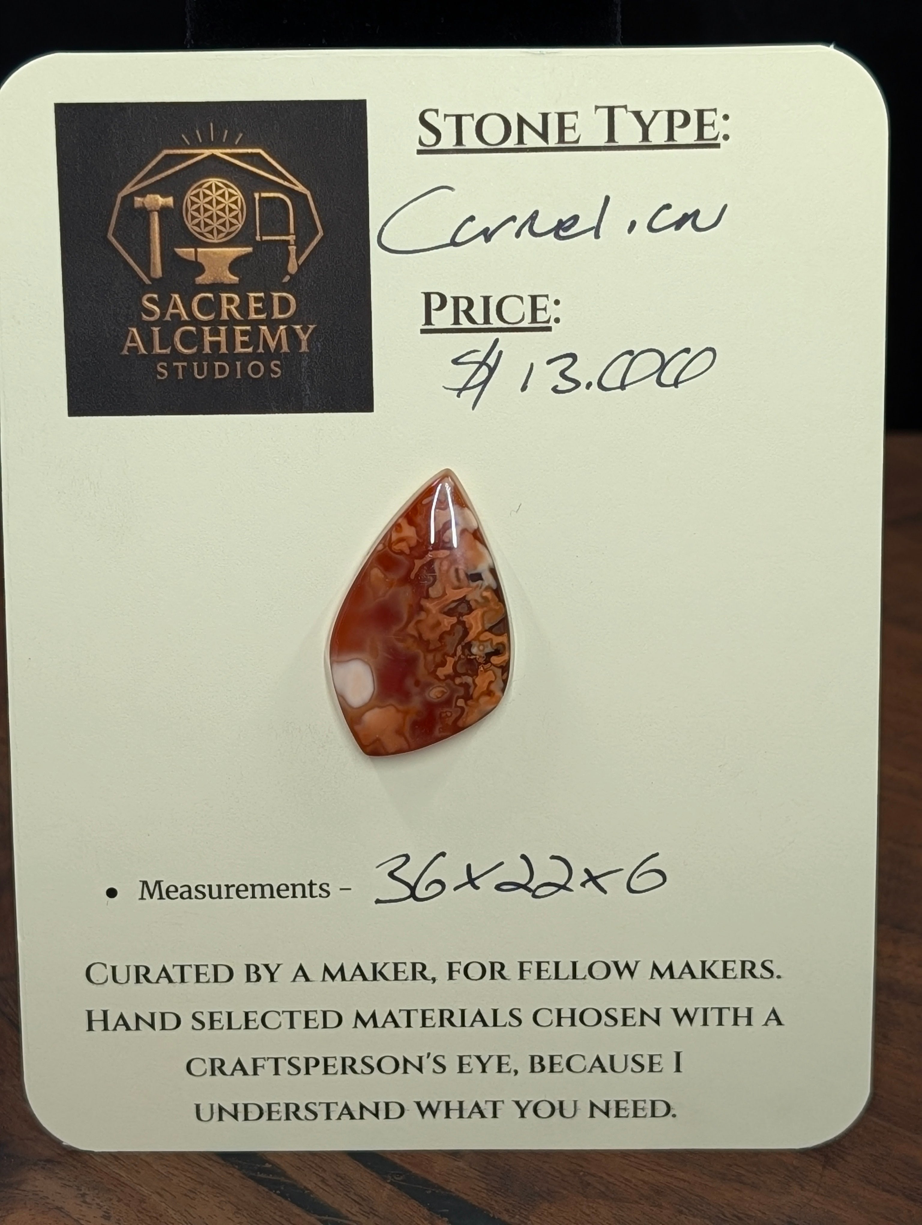 Carnelian - Morocco - 1 pc Cabochon by Sacred Alchemy Studios
