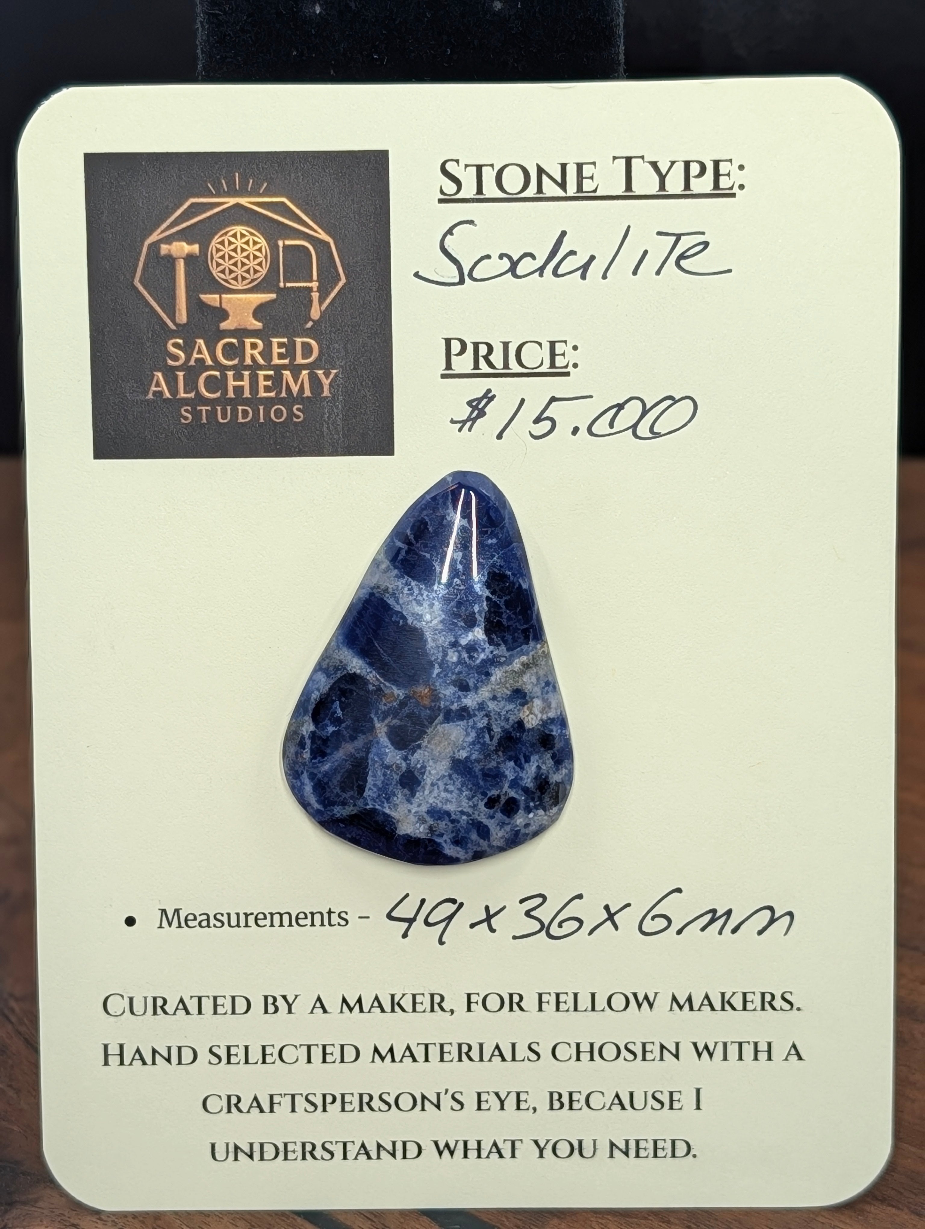 Sodalite (Brazil) Cabochon by Sacred Alchemy Studios