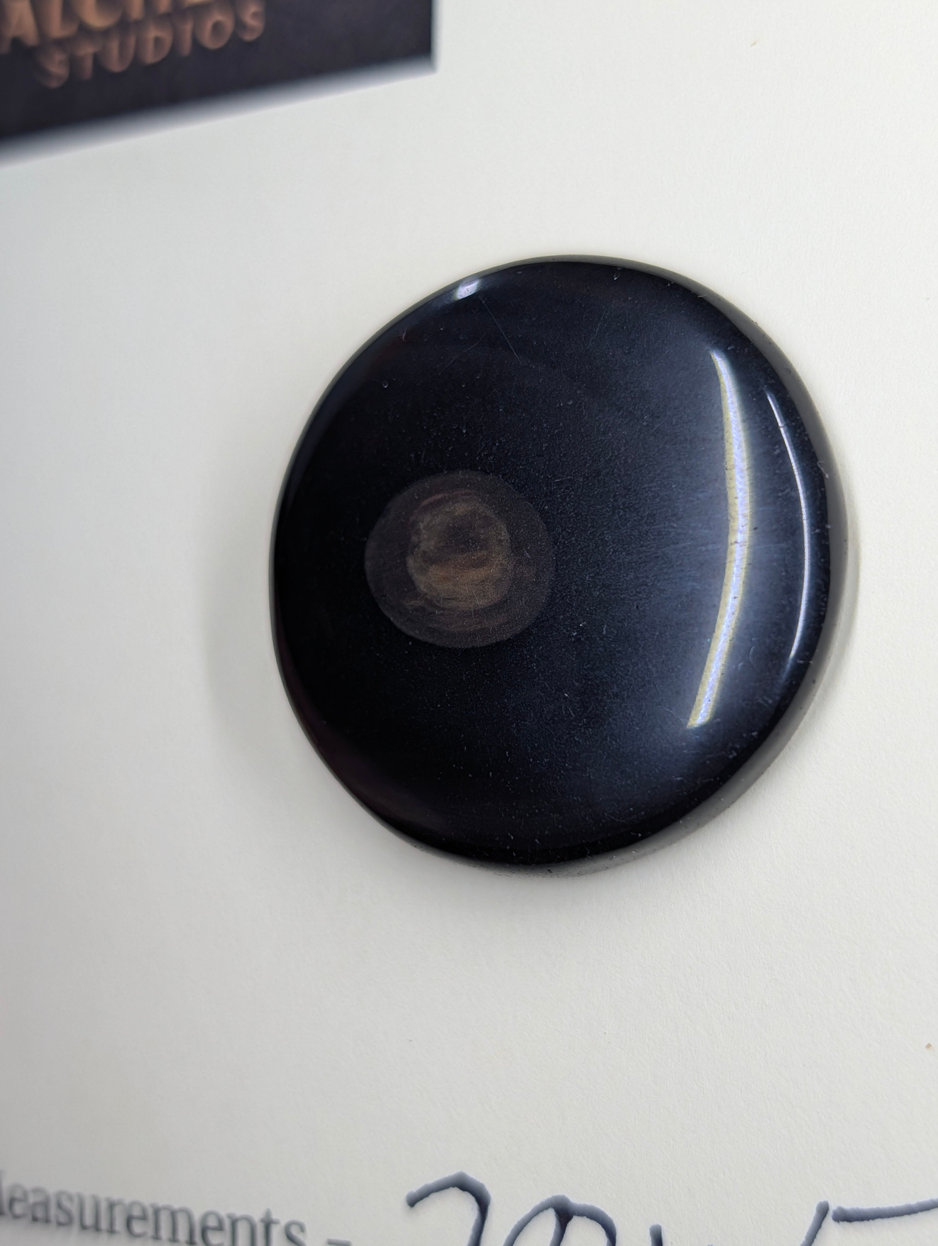 Gold Sheen Obsidian - Cabochon - Golden Flash - "The Dot" by Sacred Alchemy Studios