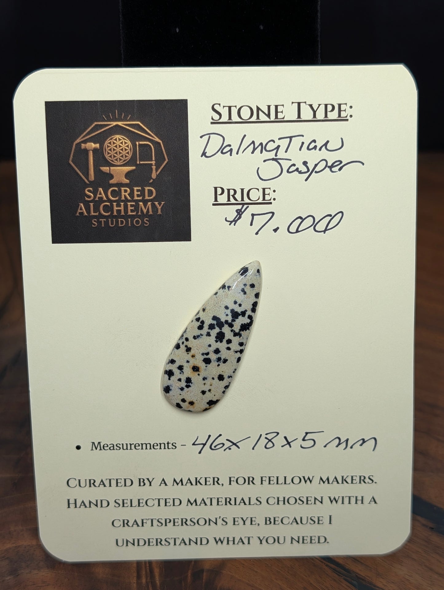 Dalmatian Jasper - Cabochon - Spotted Polish