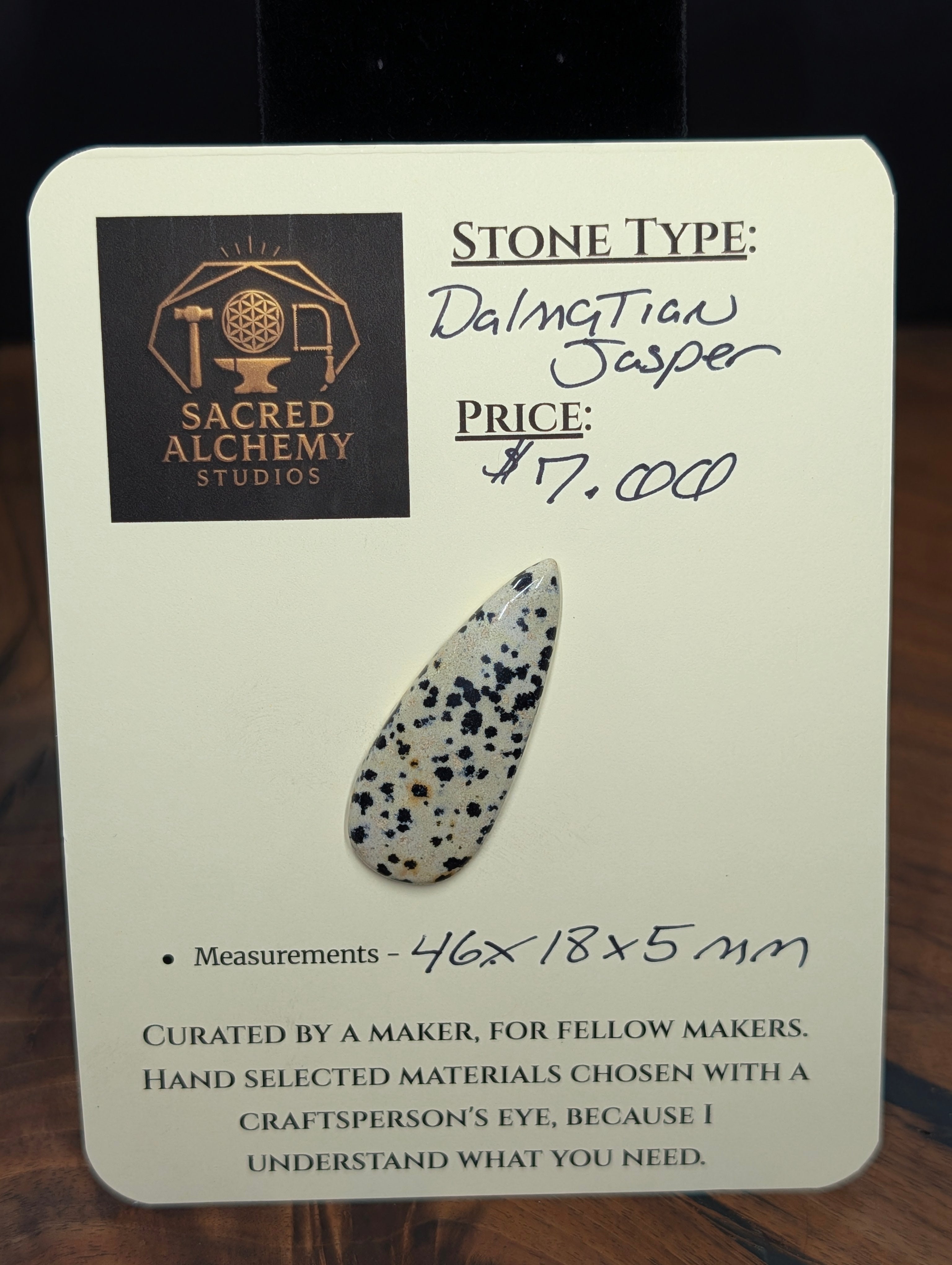 Dalmatian Jasper - Cabochon - Spotted Polish by Sacred Alchemy Studios