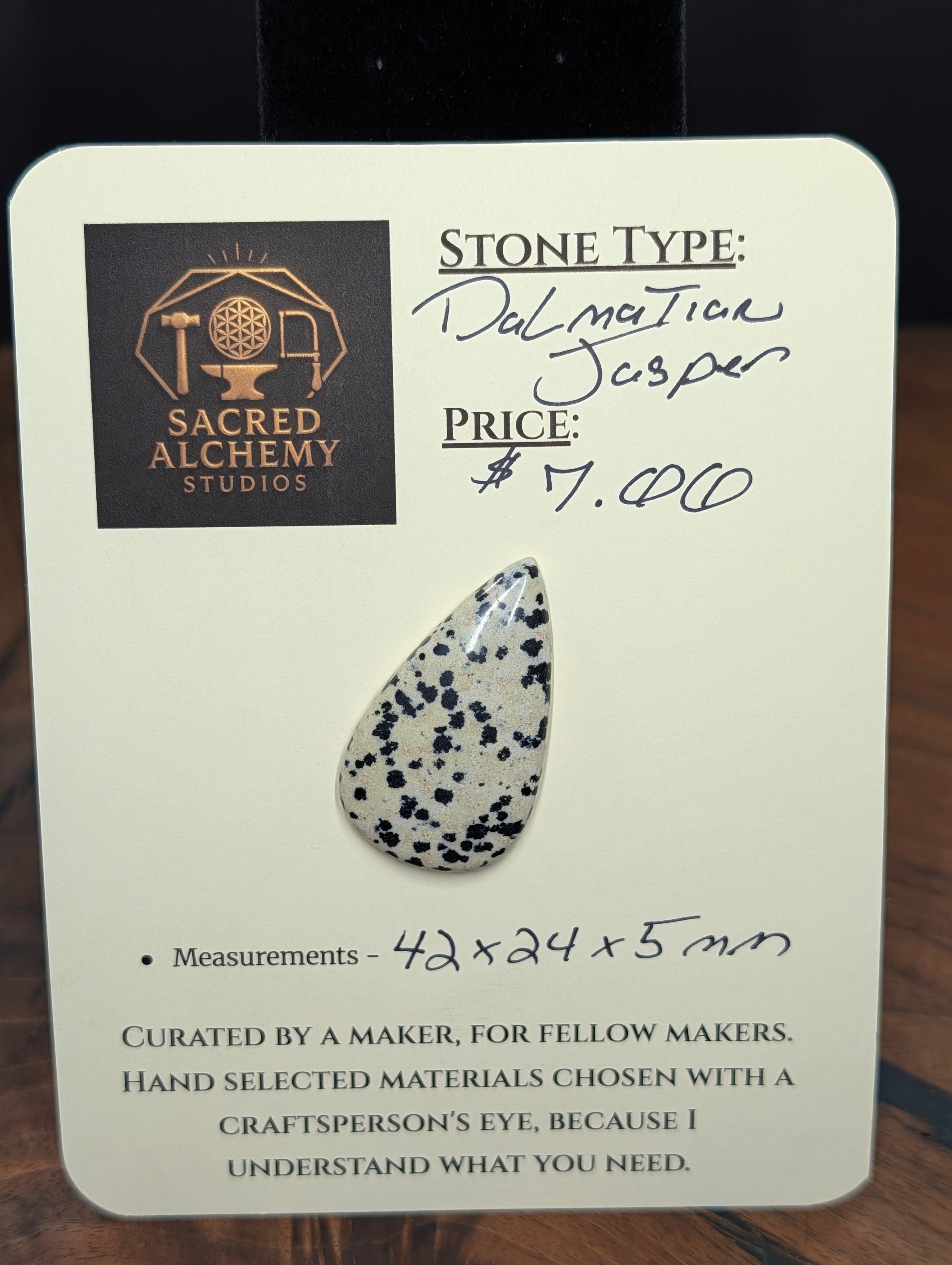 Dalmatian Jasper - Cabochon - Spotted Polish by Sacred Alchemy Studios