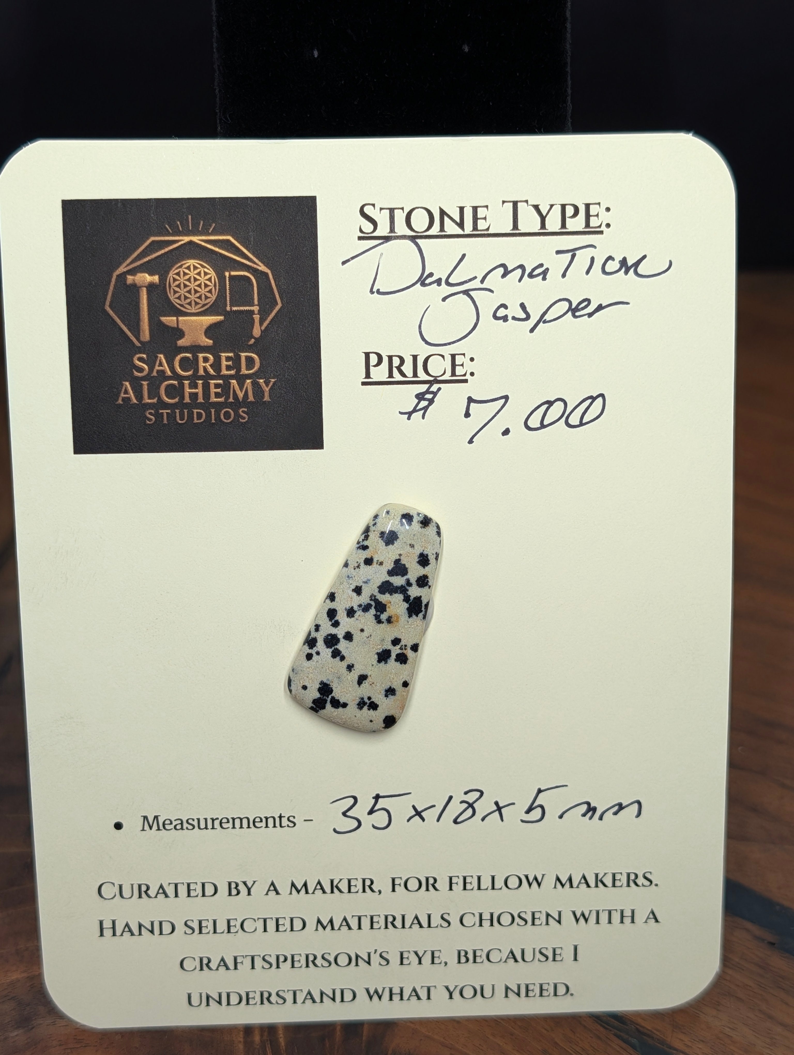 Dalmatian Jasper - Cabochon - Spotted Polish by Sacred Alchemy Studios