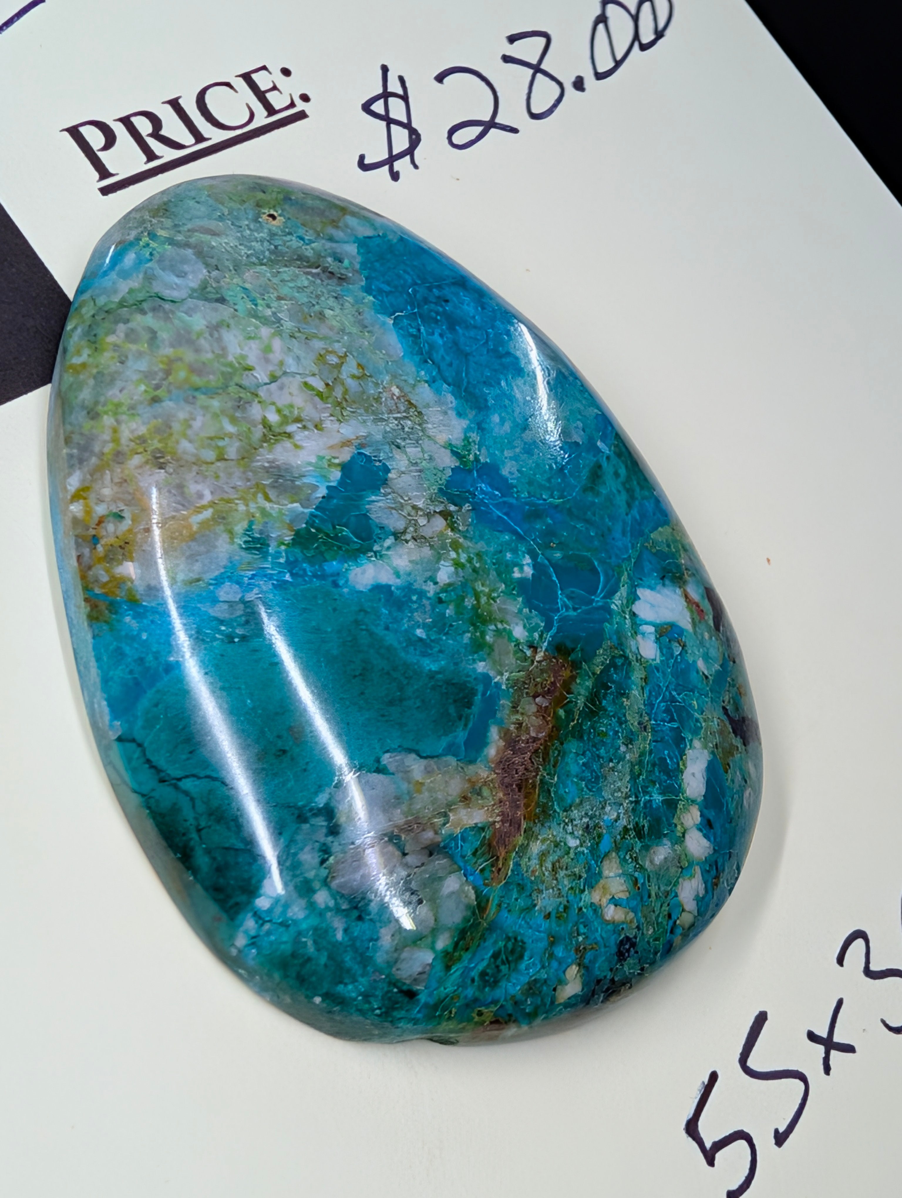 Chrysocolla - Cabochon - Arizona (Pima County, Tucson Mountains) by Sacred Alchemy Studios