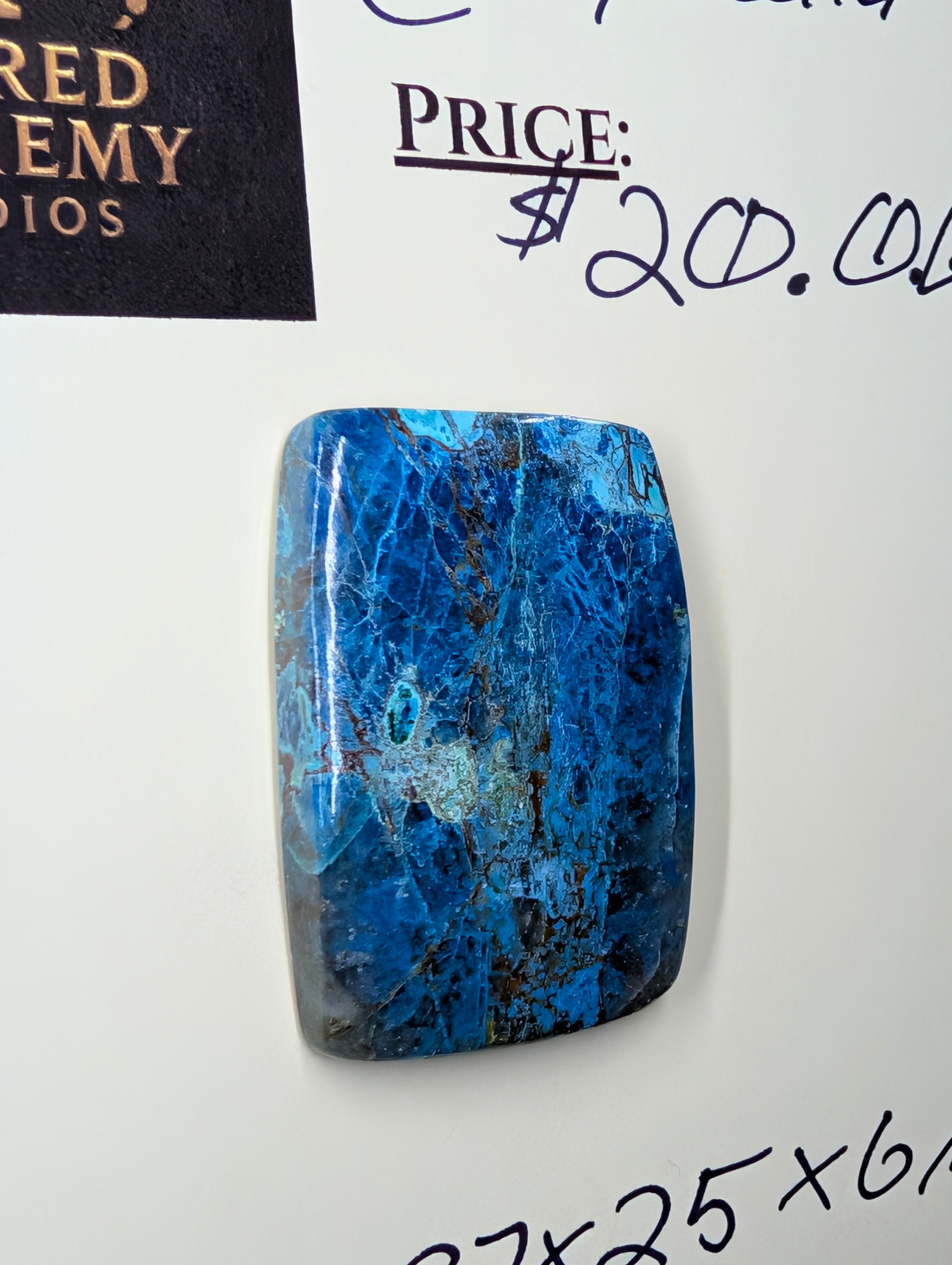 Chrysocolla - Cabochon - CRAZY BLUE COLOR !!! - Arizona (Pima County, Tucson Mountains) by Sacred Alchemy Studios
